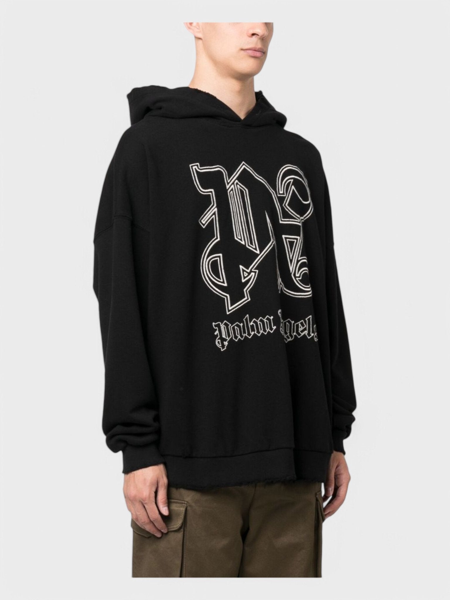 Palm Angels Monogram Statement Hoodie 'Black/Off White' - Supplied FashionPalm Angels