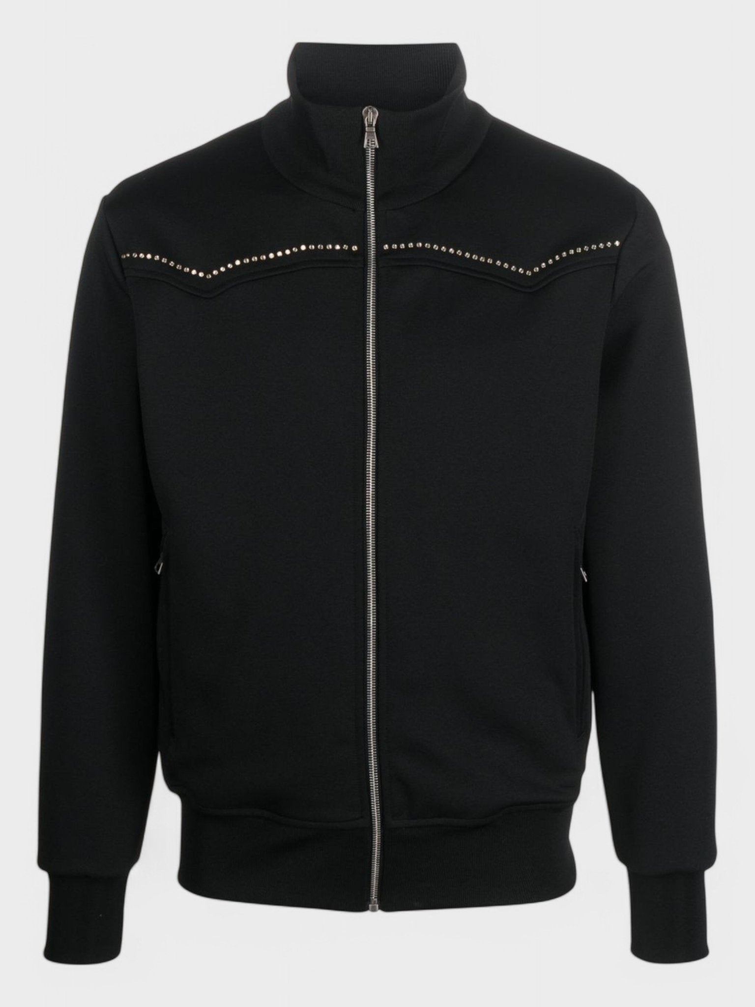 Palm Angels Monogram Stud Track Jacket 'Black/Silver' - Supplied FashionPalm Angels