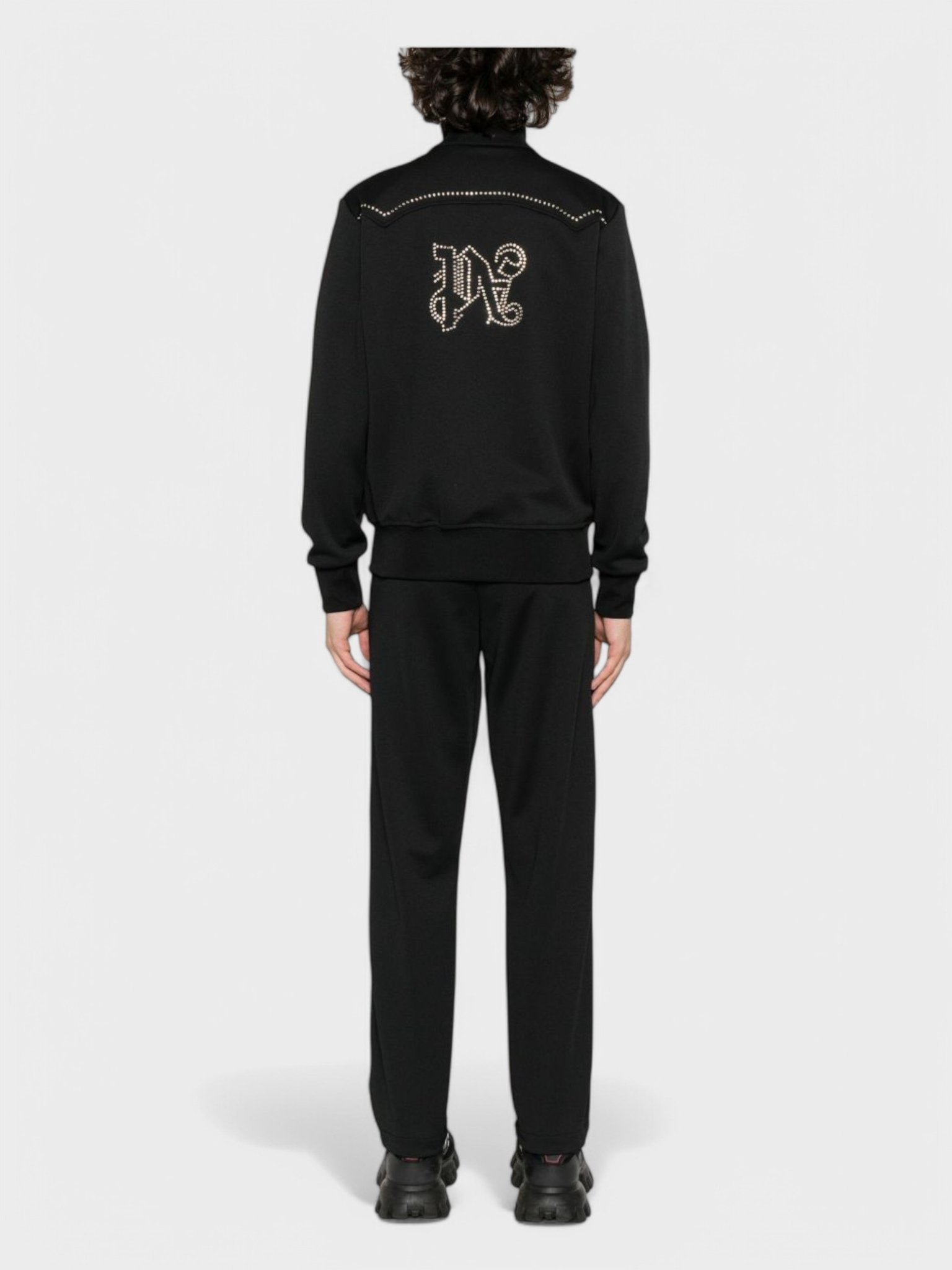 Palm Angels Monogram Stud Track Jacket 'Black/Silver' - Supplied FashionPalm Angels