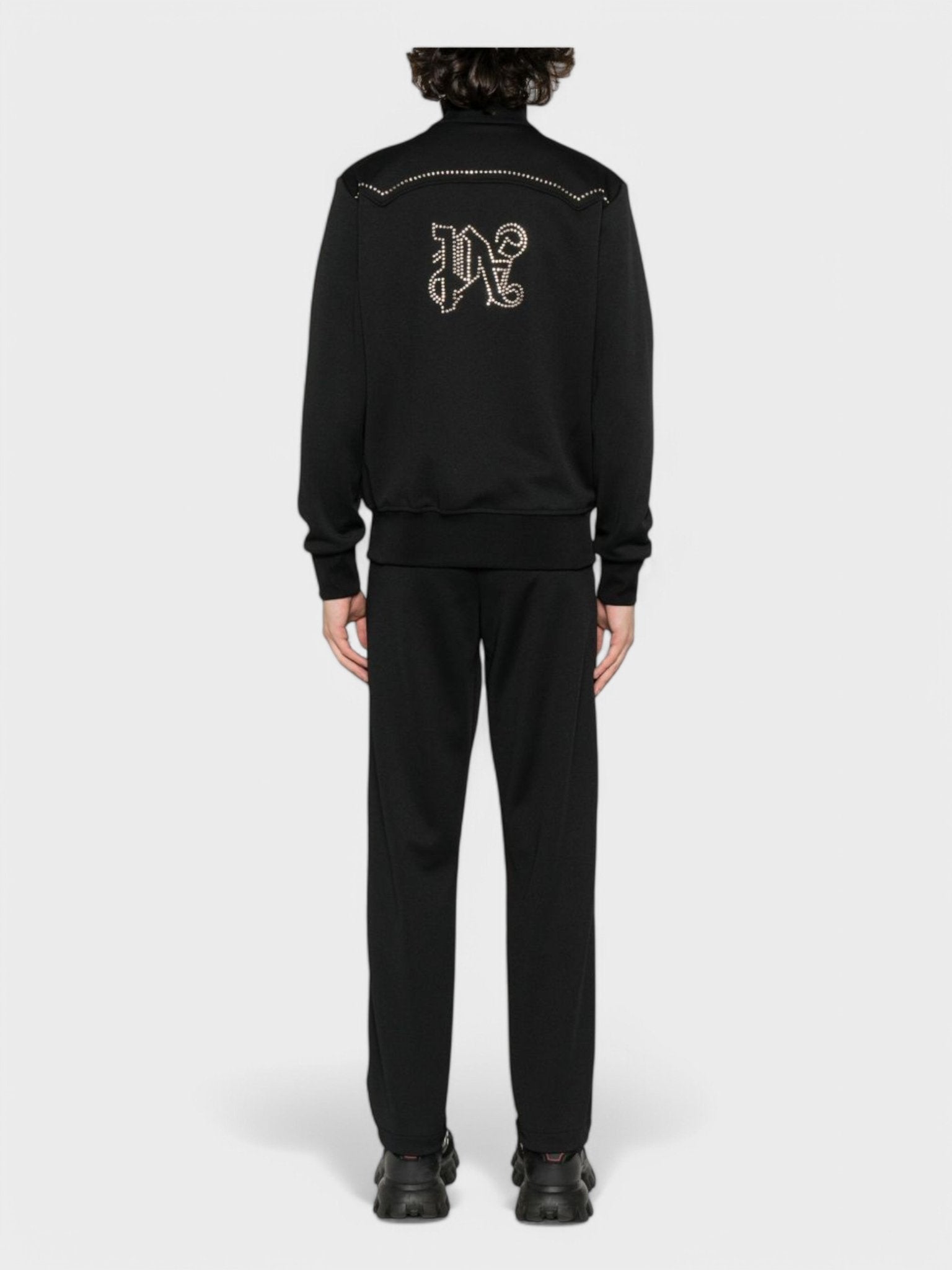 Palm Angels Monogram Stud Track Pants 'Black/Silver' - Supplied FashionPalm Angels