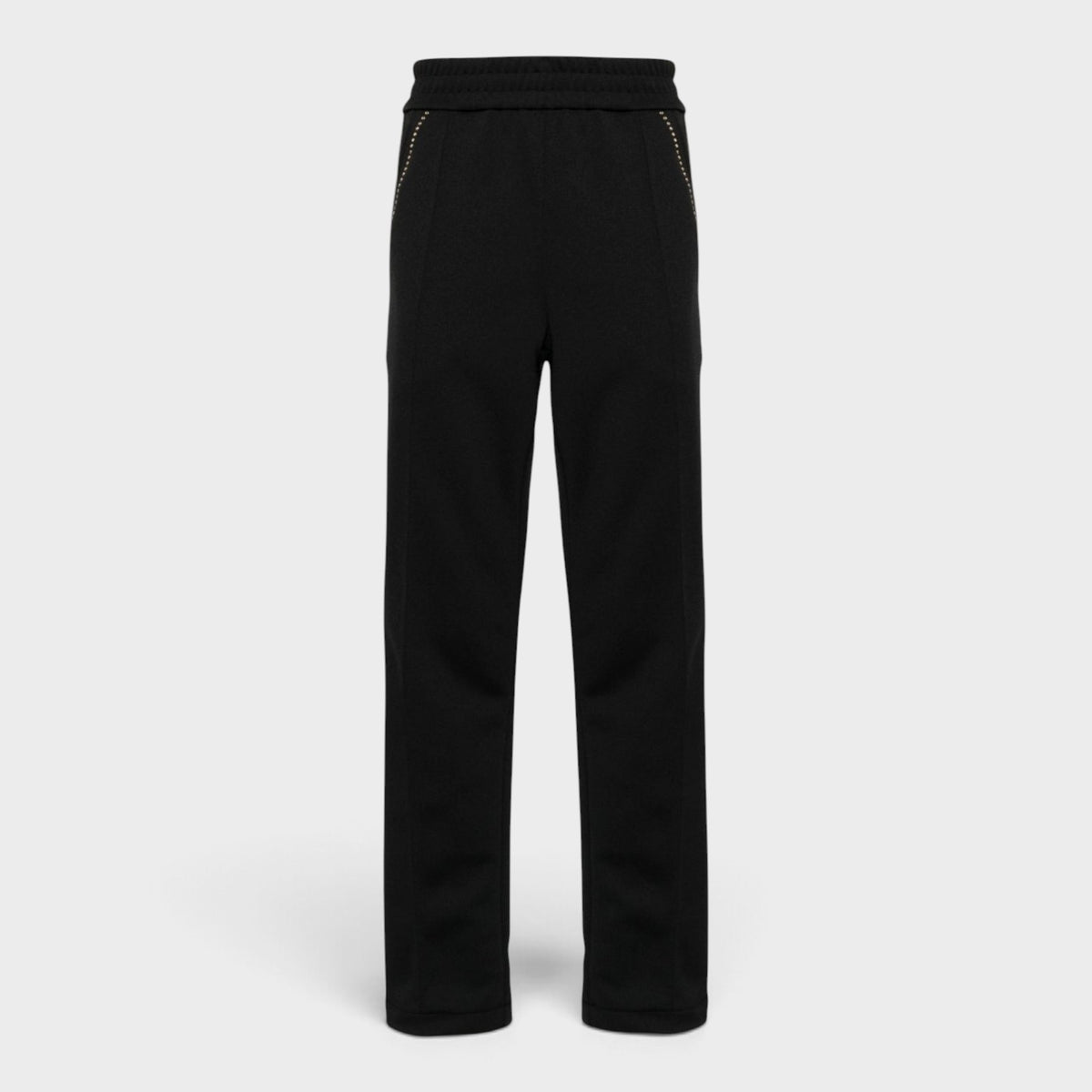 Monogram Stud Track Pants Black Silver