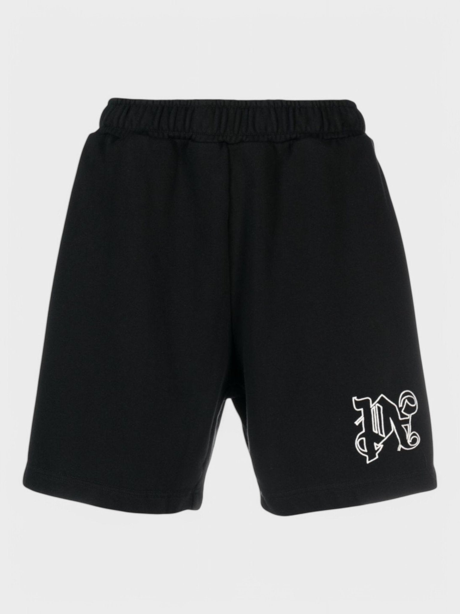 Palm Angels Monogram Sweatshorts 'Black/Off White' - Supplied FashionPalm Angels
