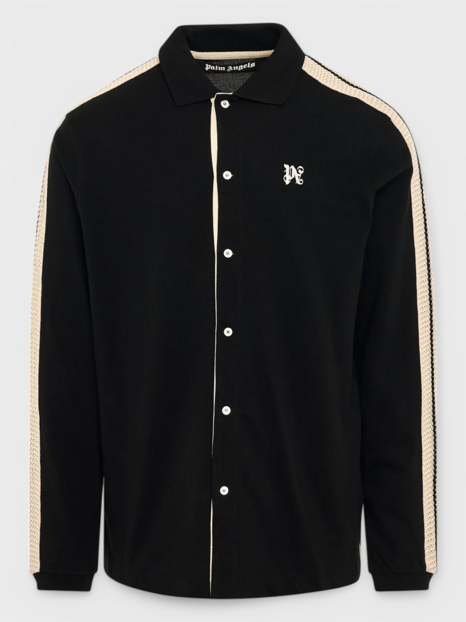 Palm Angels Monogram Trackshirt Black - Supplied FashionPALM ANGELS