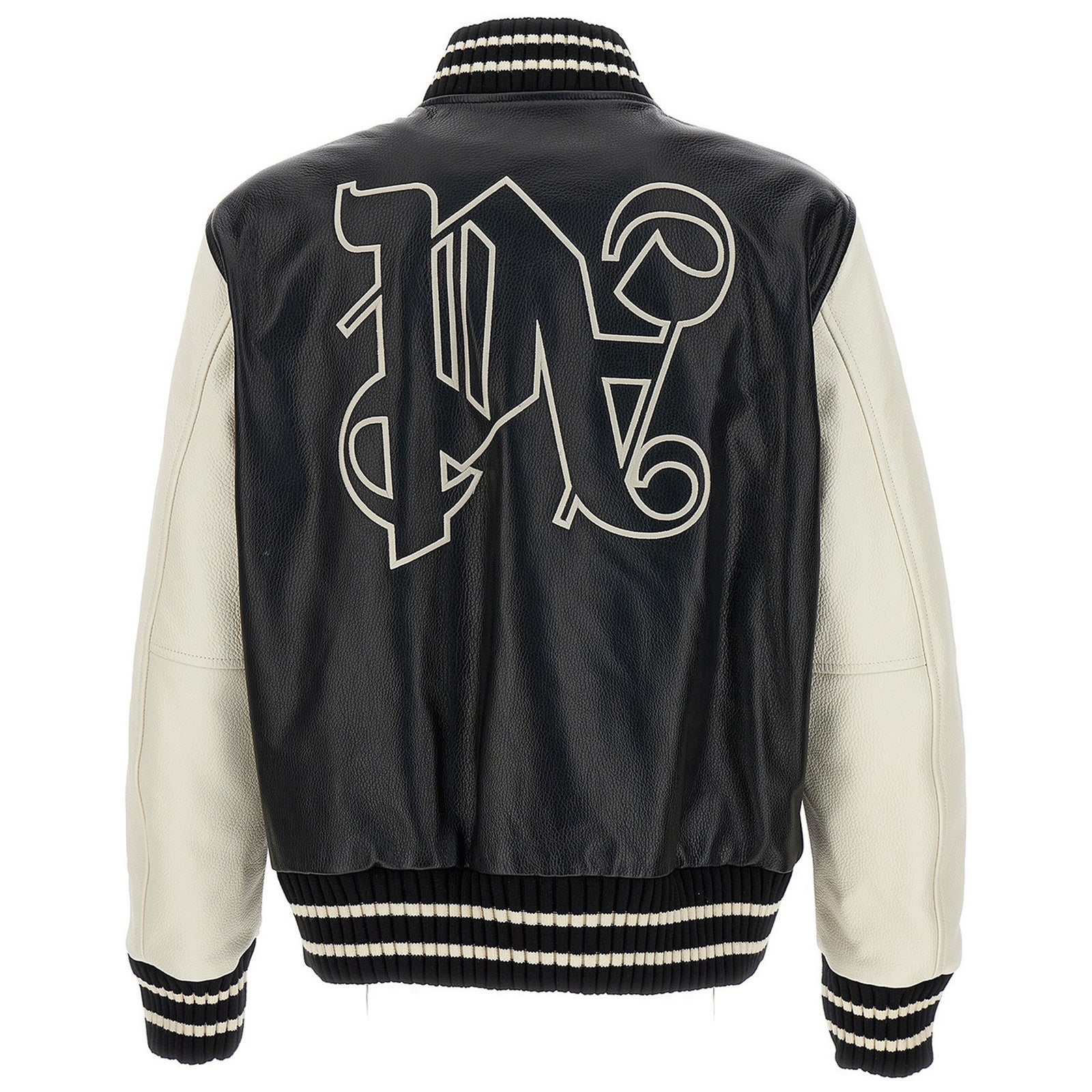 Palm Angels Monogram Varsity Jacket Black Off White - Supplied FashionPALM ANGELS