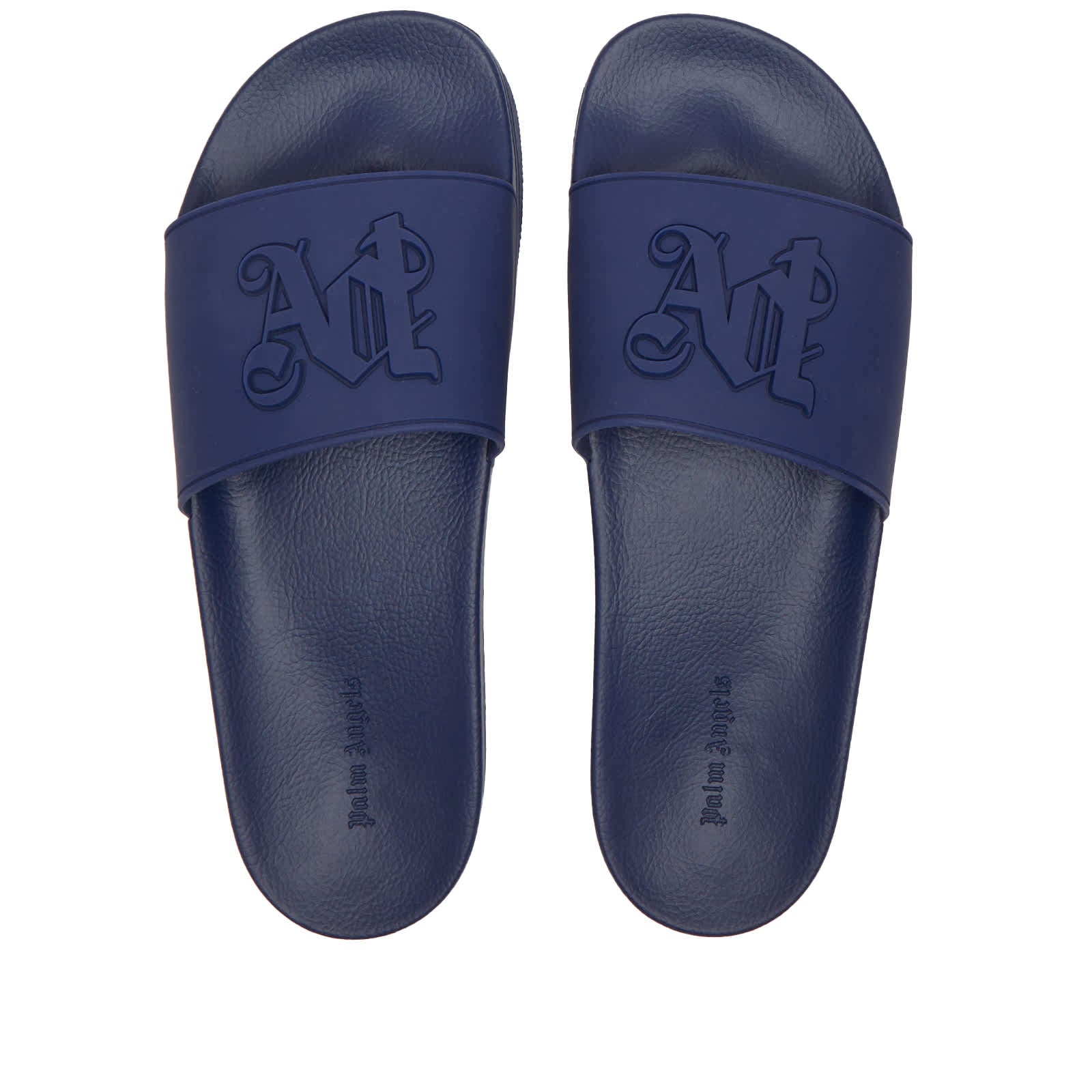 Palm Angels Pa Monogram Pool Slider Dark Blue - Supplied FashionPalm Angels