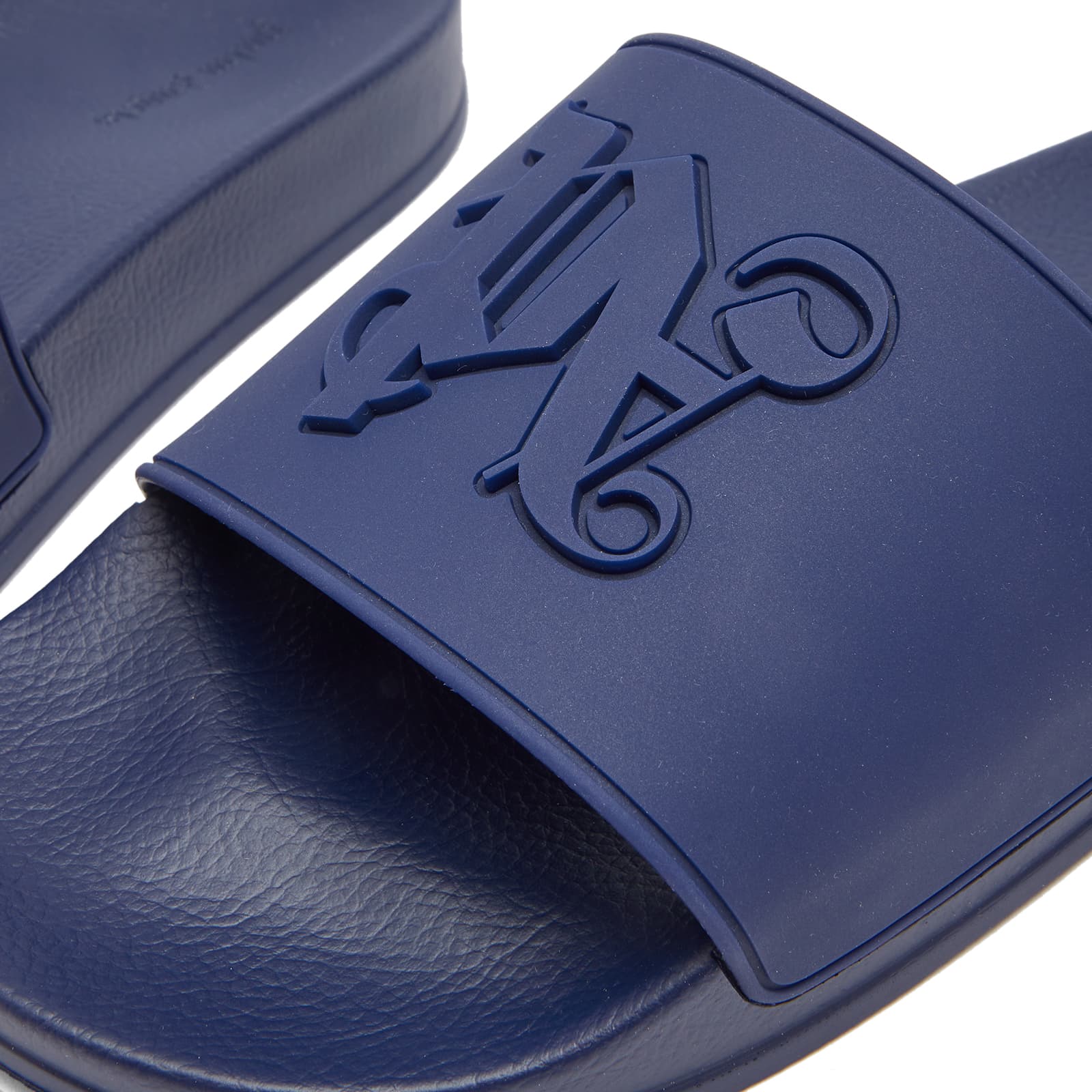 Palm Angels Pa Monogram Pool Slider Dark Blue - Supplied FashionPalm Angels