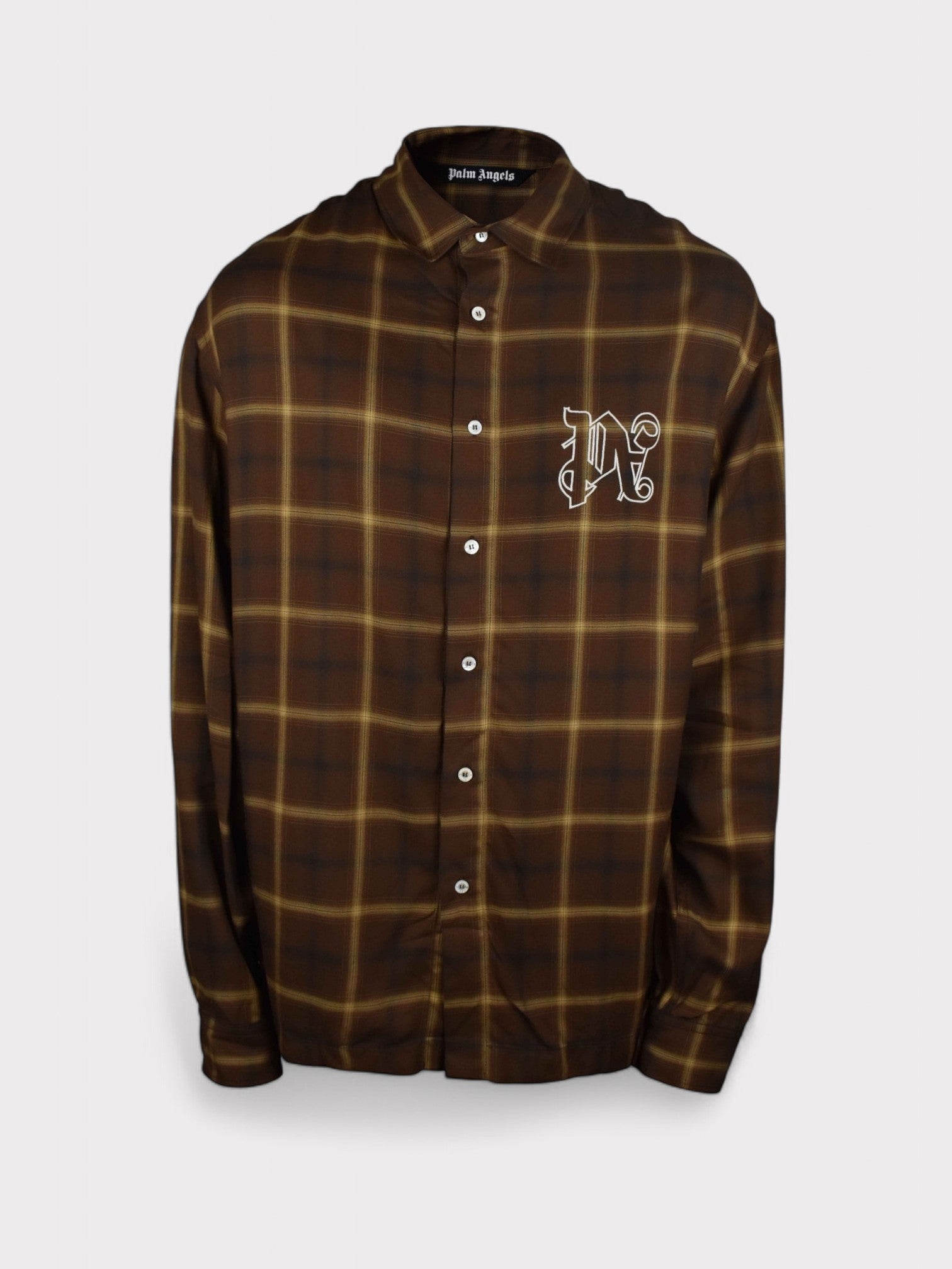 Palm Angels PA Monogram Shirt Brown - Supplied FashionPalm Angels