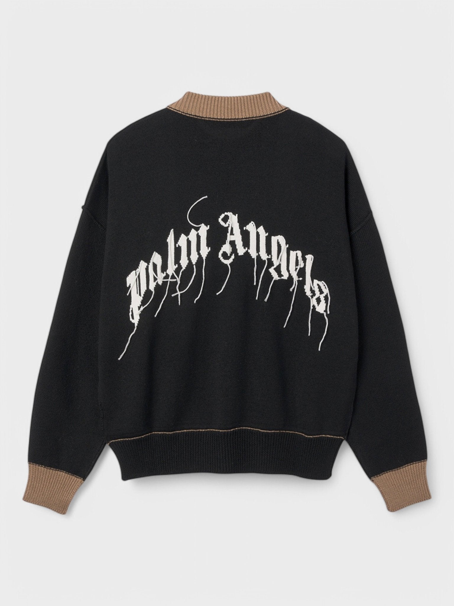 Palm Angels Palm Bear Wool Knit Sweater Black/Brown - Supplied FashionPALM ANGELS