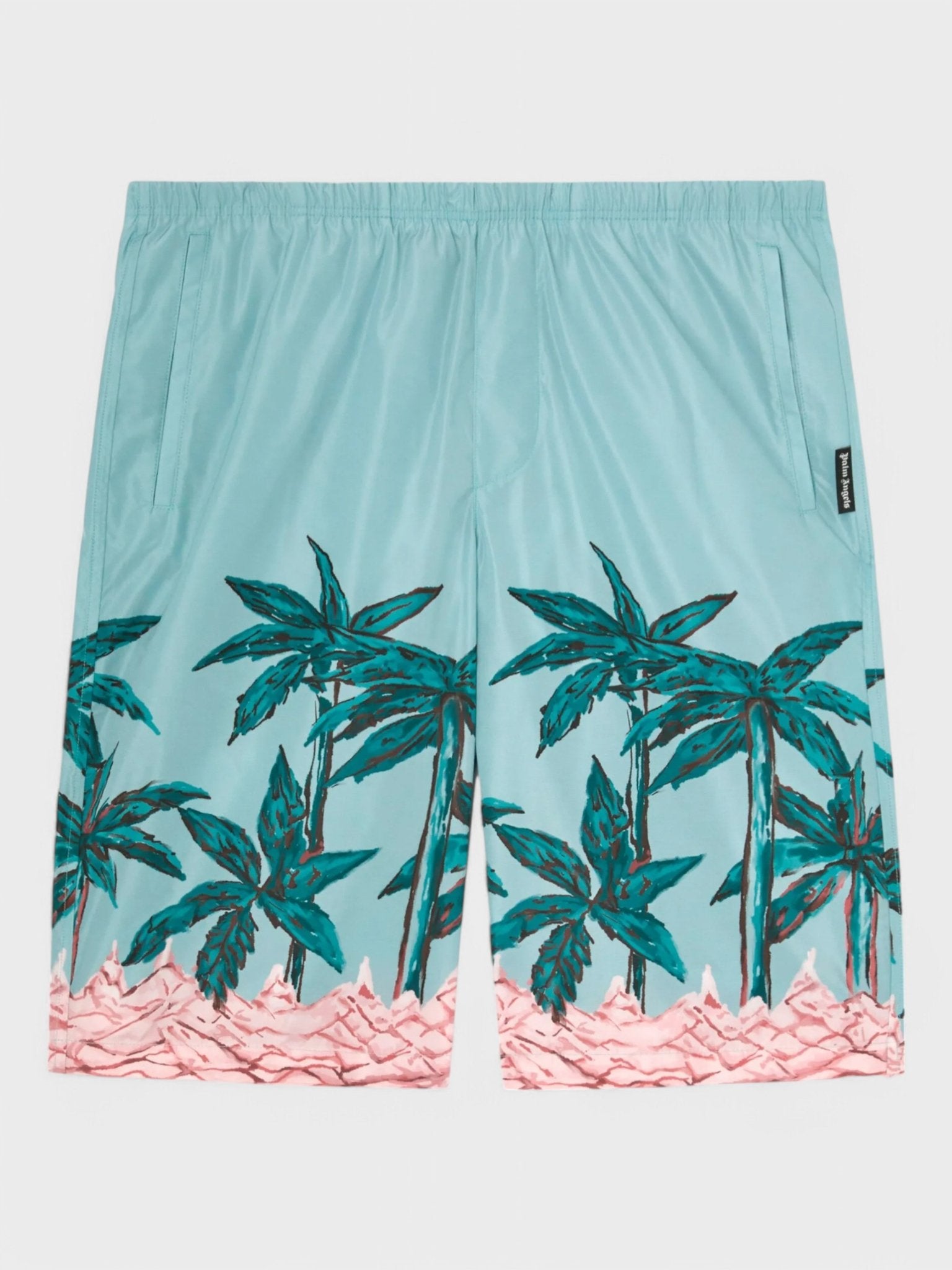 Palm Angels Palms Row Long Swimshorts 'Light Blue' - Supplied FashionPalm Angels