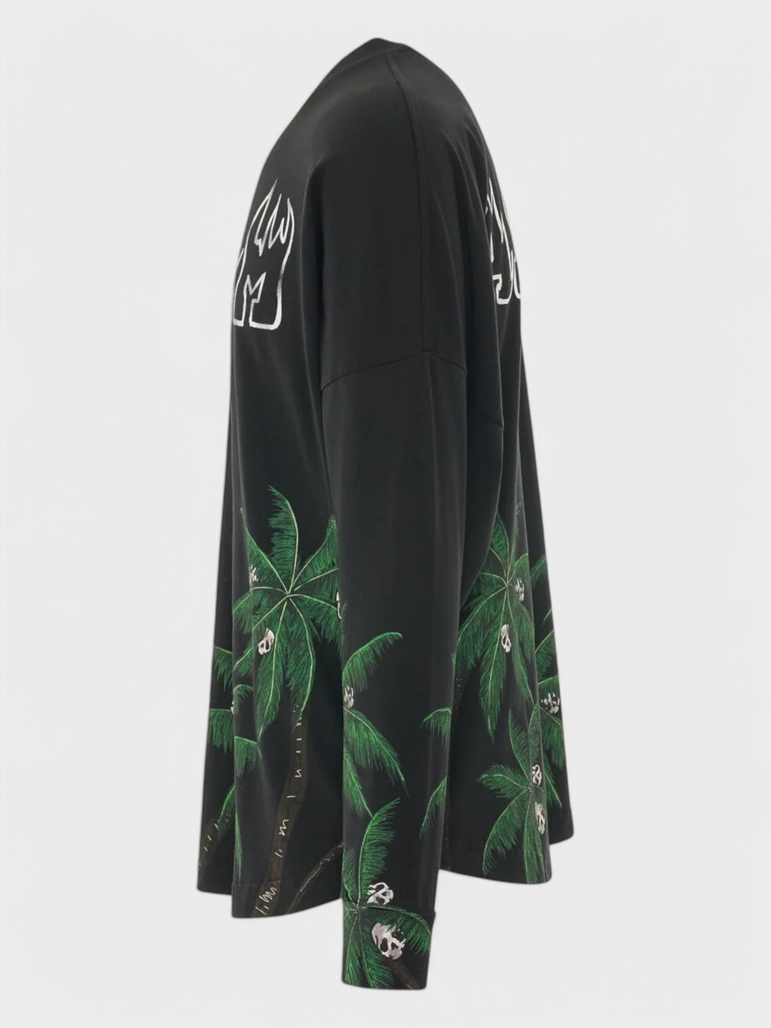 Palm Angels Palms&Skull Over L/S T-Shirt Black/Green - Supplied FashionPALM ANGELS