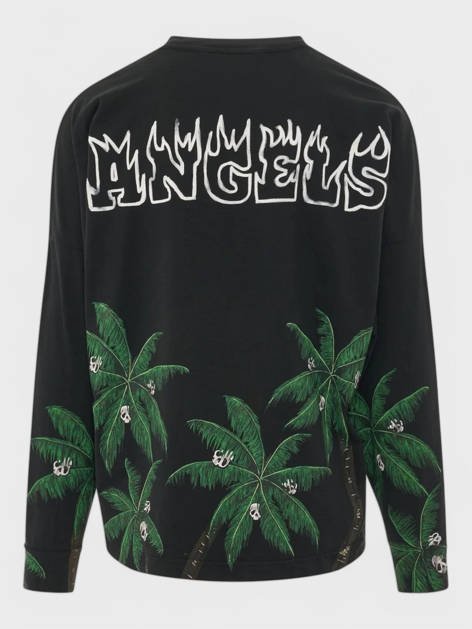 Palm Angels Palms&Skull Over L/S T-Shirt Black/Green - Supplied FashionPALM ANGELS