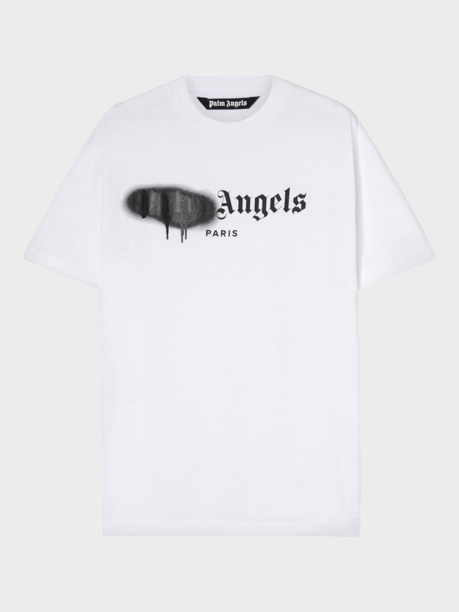 Palm Angels Paris Sprayed T Shirt White XS - Supplied FashionPalm Angels