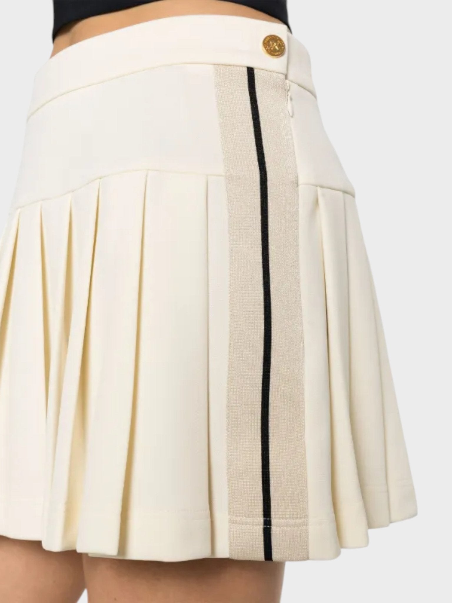 Palm Angels Pleated Mini Skirt White - Supplied FashionPalm Angels