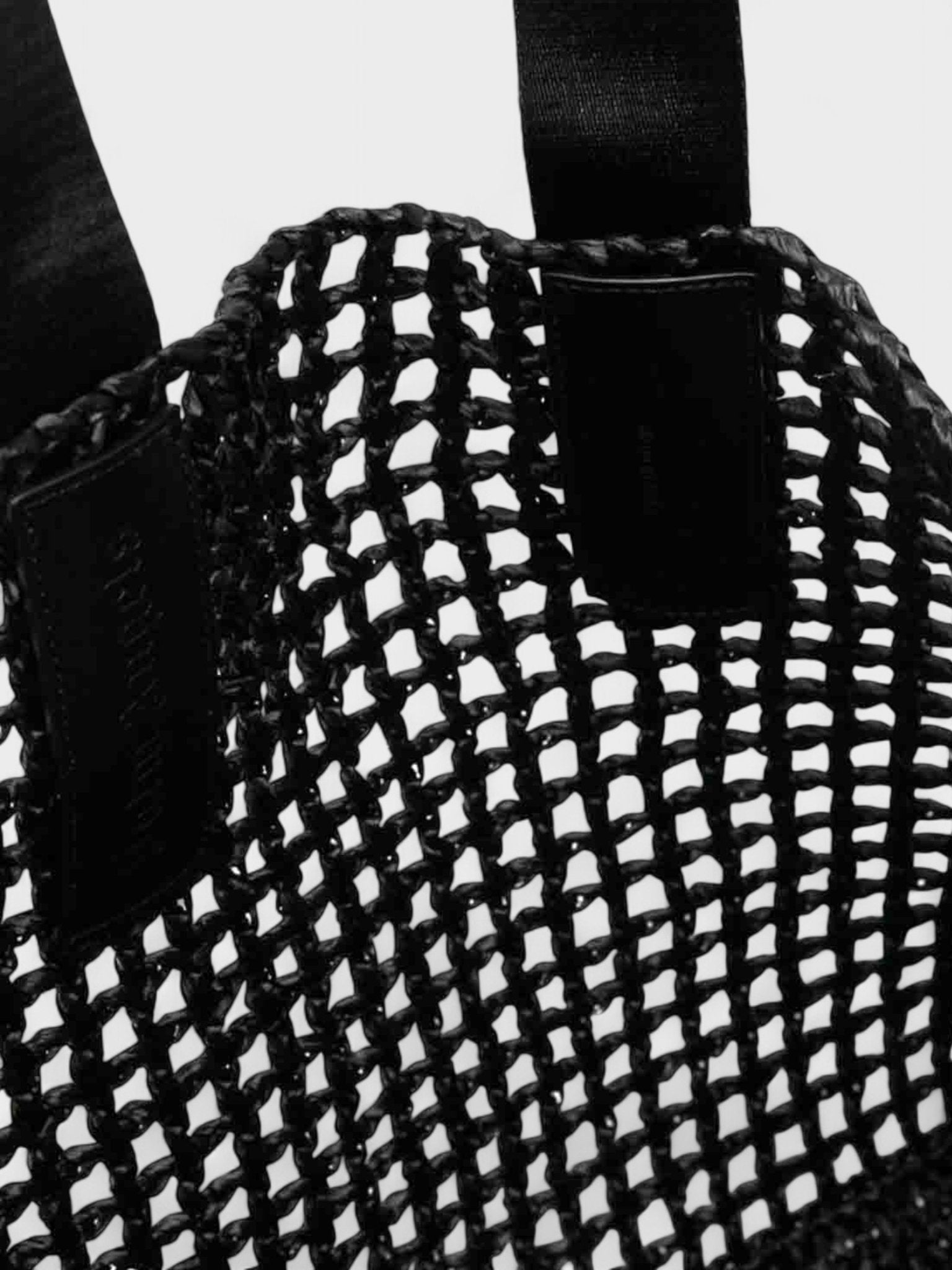 Palm Angels Raffia Tote Bag Black - Supplied FashionPalm Angels