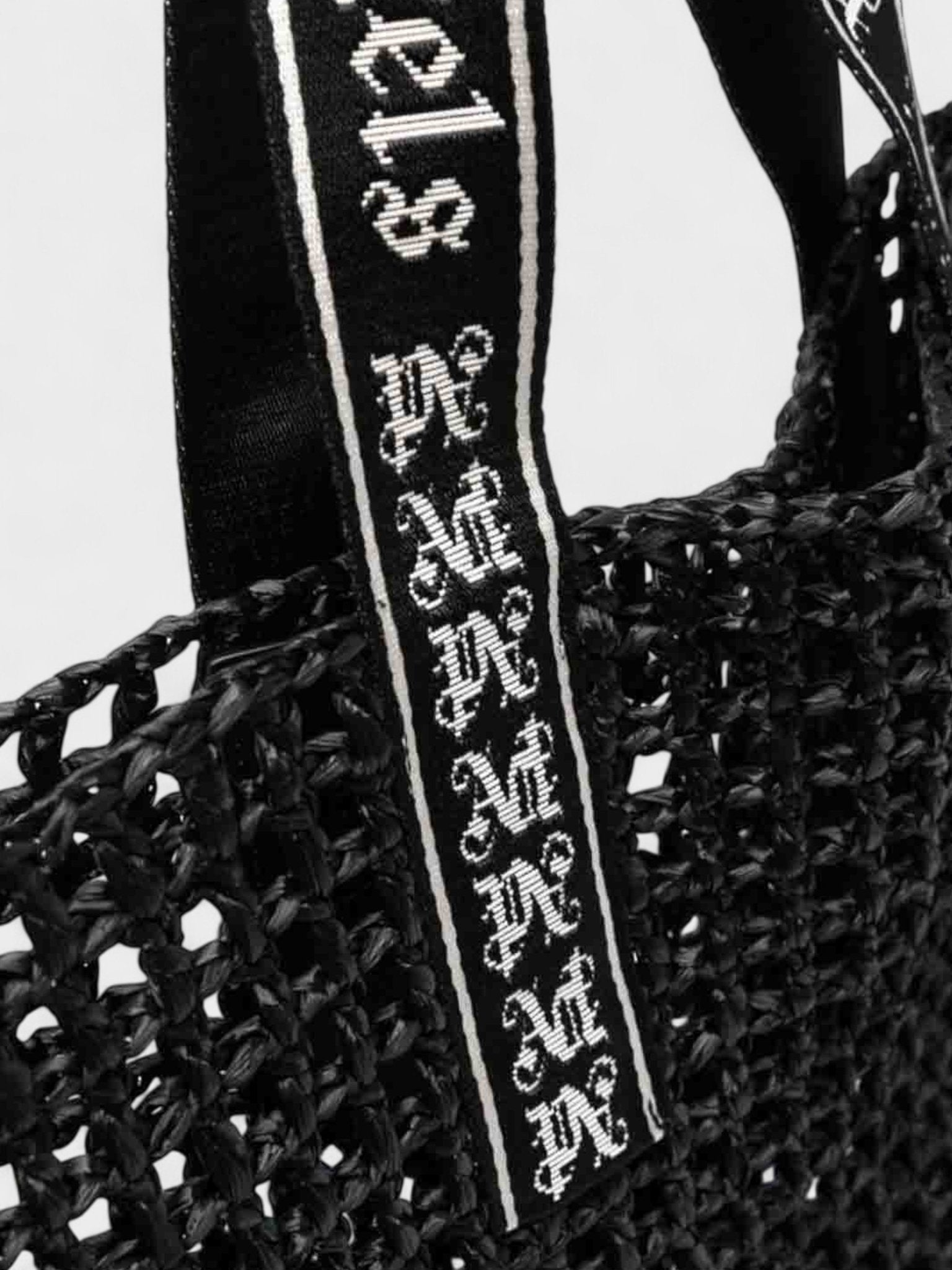 Palm Angels Raffia Tote Bag Black - Supplied FashionPalm Angels