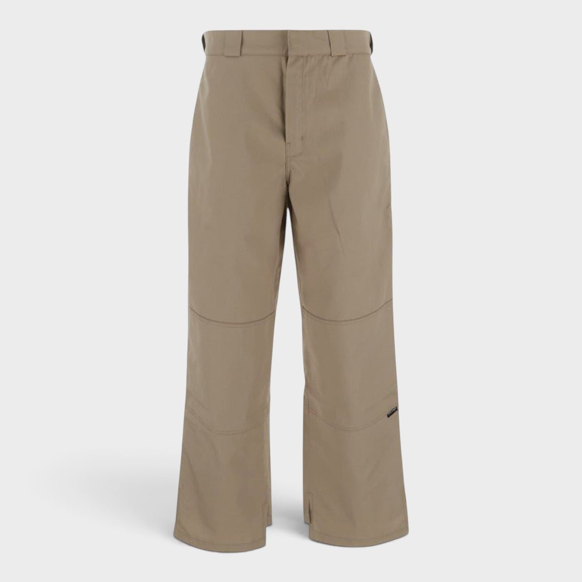 High Waisted Reversed Waistband Chino Pant Beige