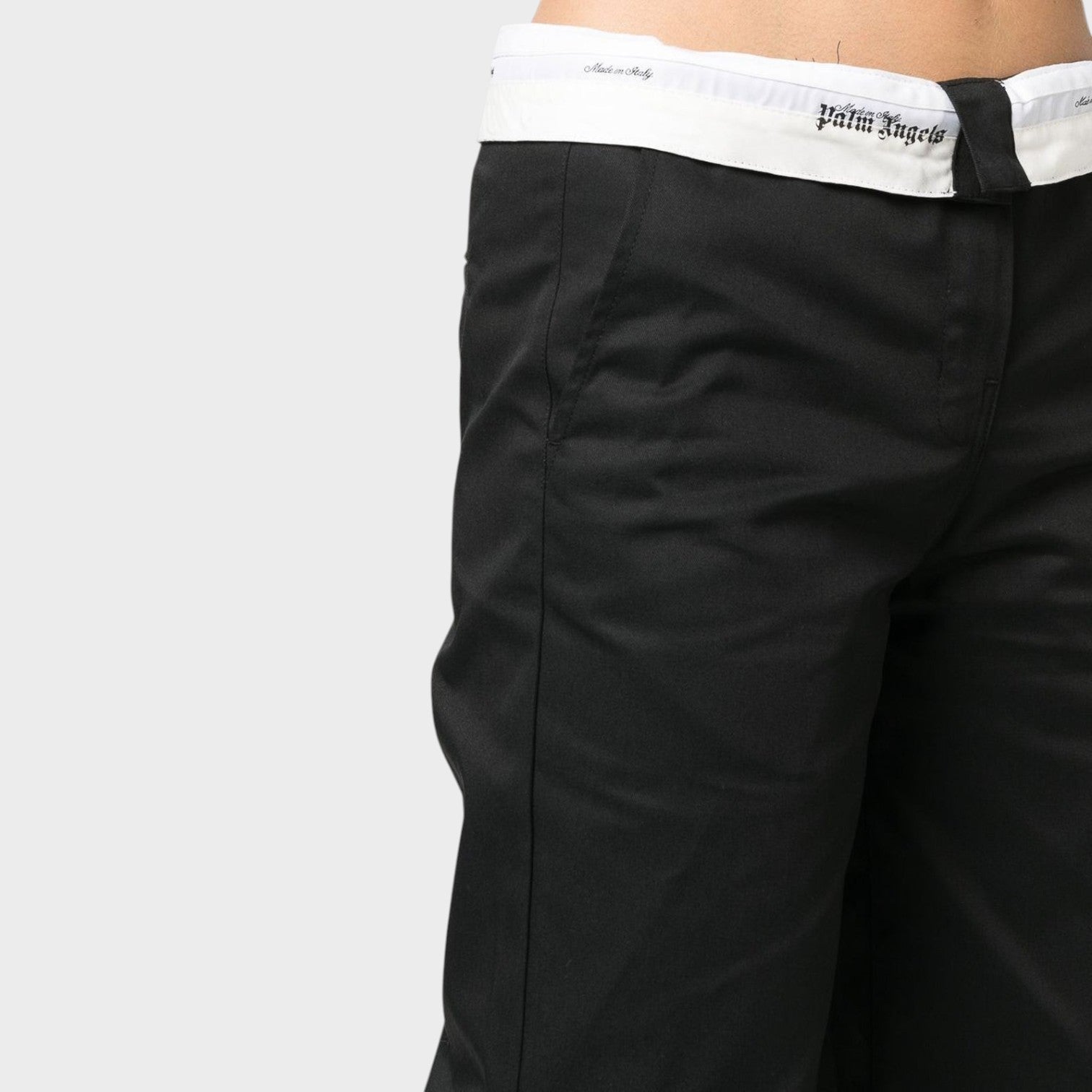 Palm Angels Reversed Wasitband Chino Pants Black | Palm Angels
