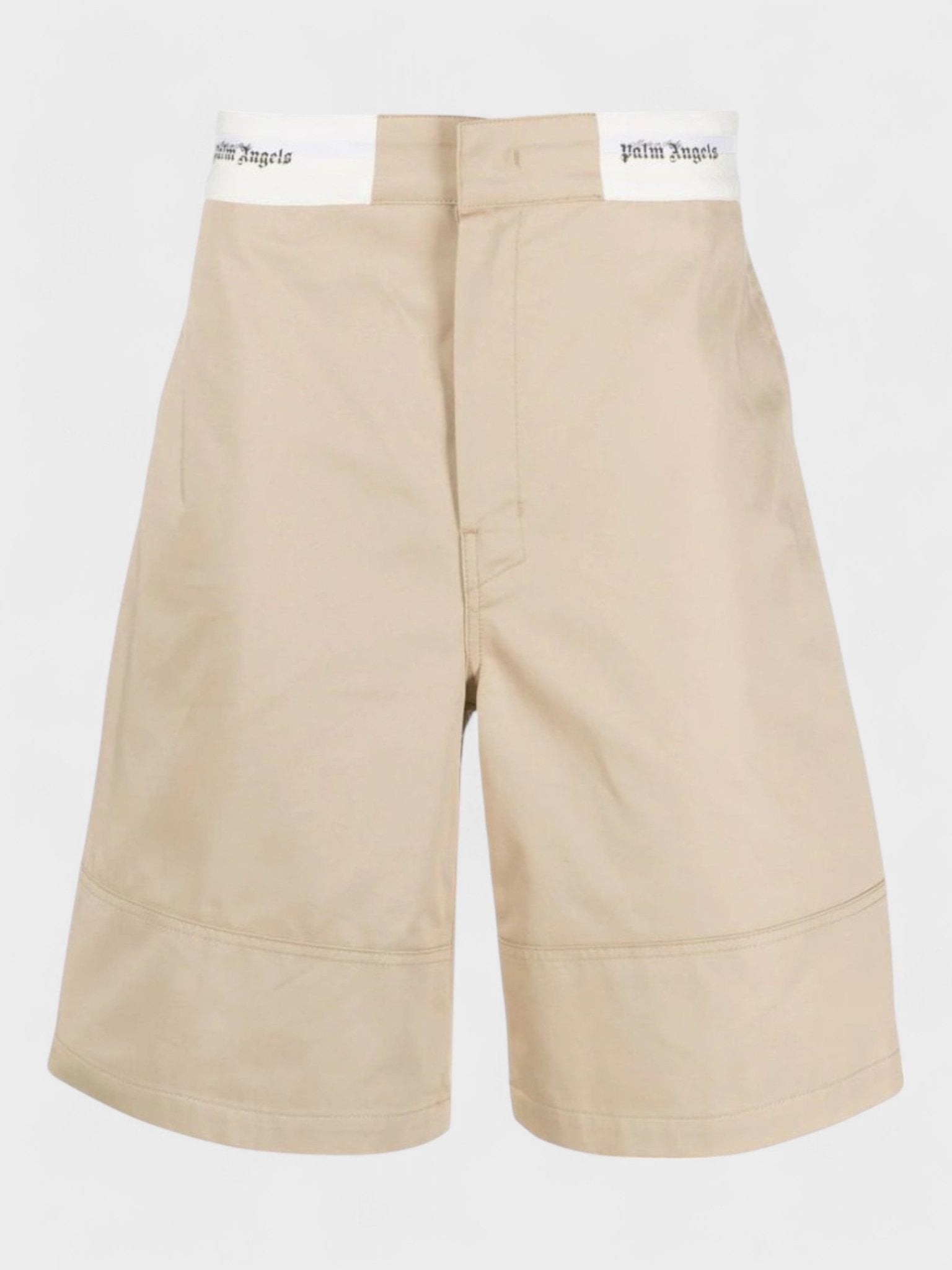 Palm Angels Sartorial Waistband Shorts Beige Off White - Supplied FashionPalm Angels