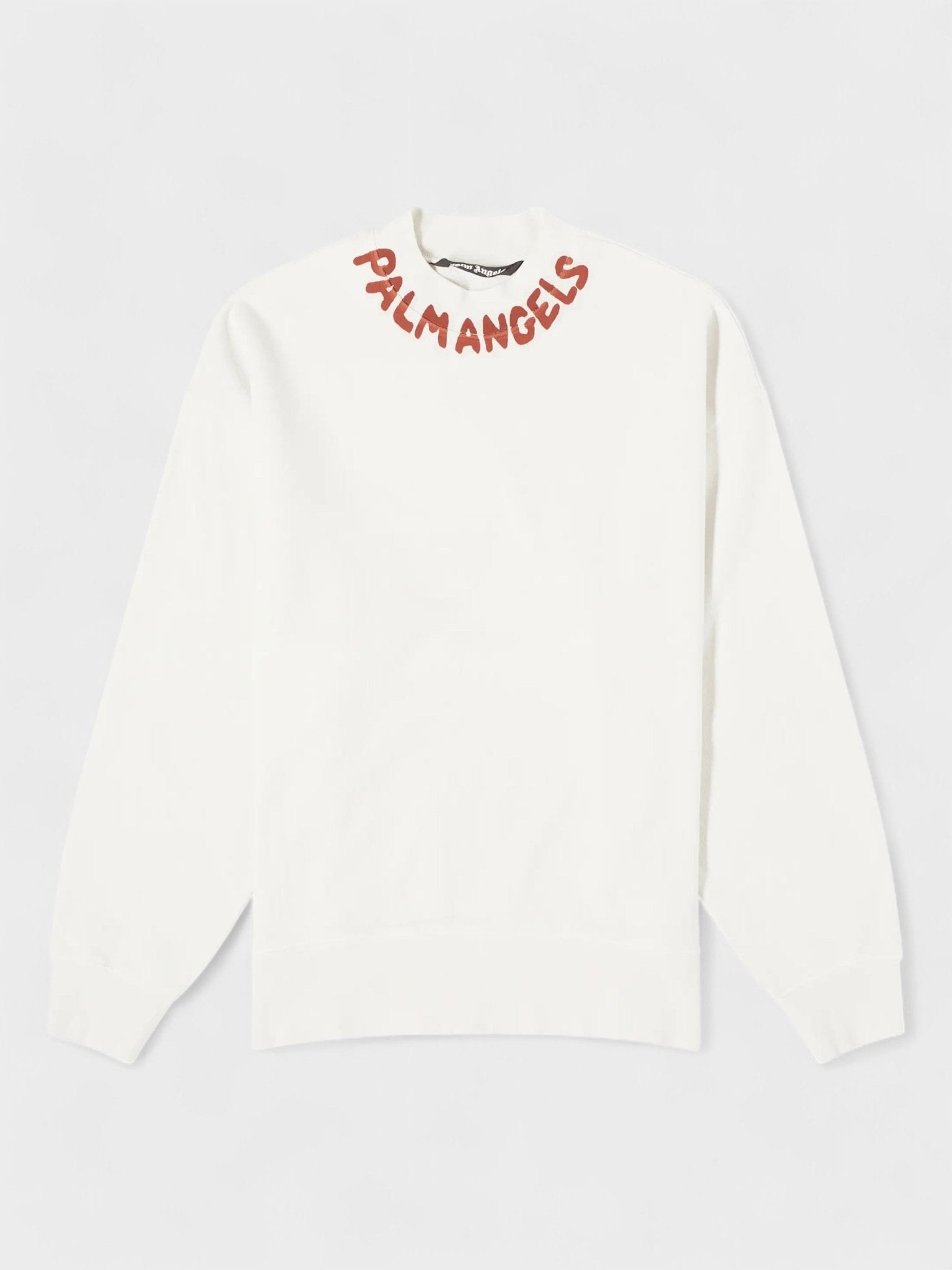 Palm Angels Seasonal Logo Crewneck White Red S - Supplied FashionPalm Angels