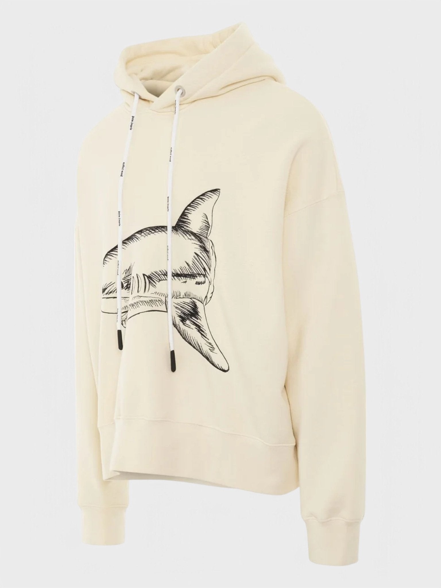 Palm Angels Split Shark Hoodie Butter/Black - Supplied FashionPALM ANGELS