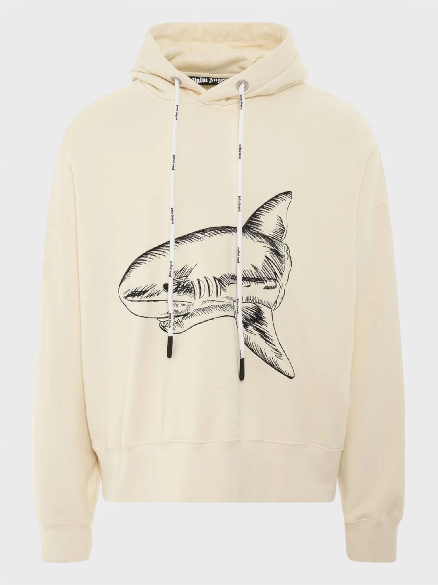 Palm Angels Split Shark Hoodie Butter/Black - Supplied FashionPALM ANGELS