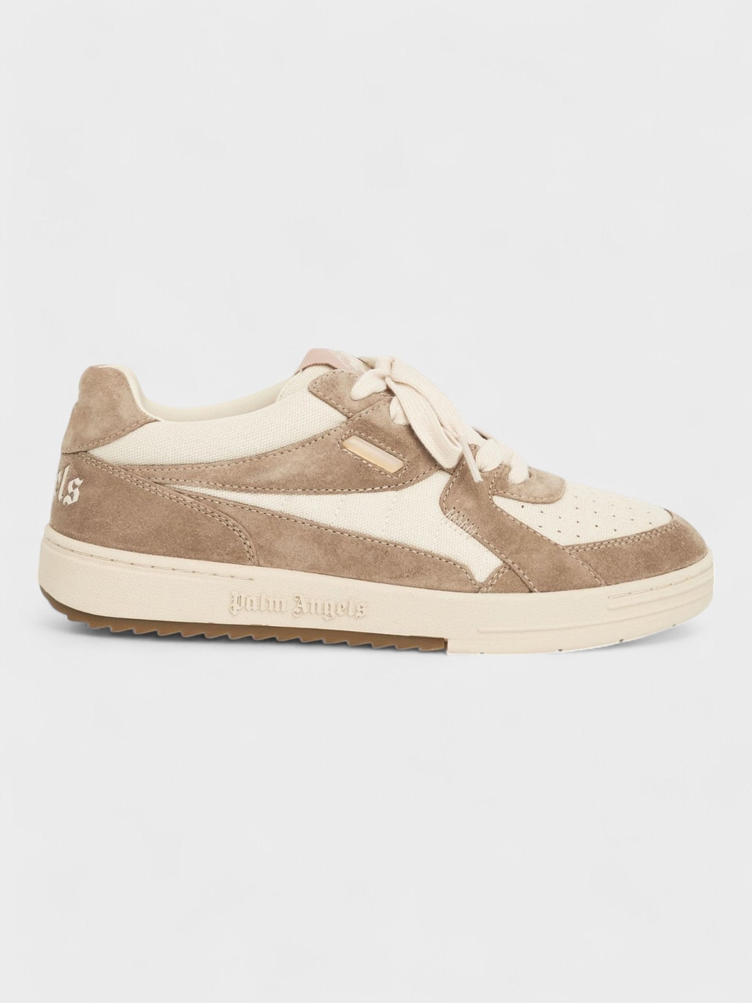 Palm Angels University Leather Suede Sneakers Beige - Supplied FashionPalm Angels