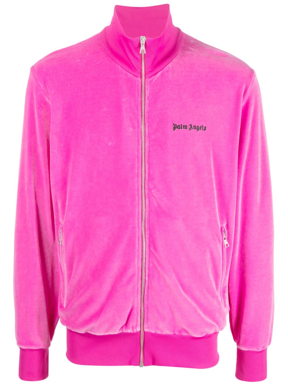 Palm Angels Velvet Track Jacket Pink - Supplied FashionPALM ANGELS