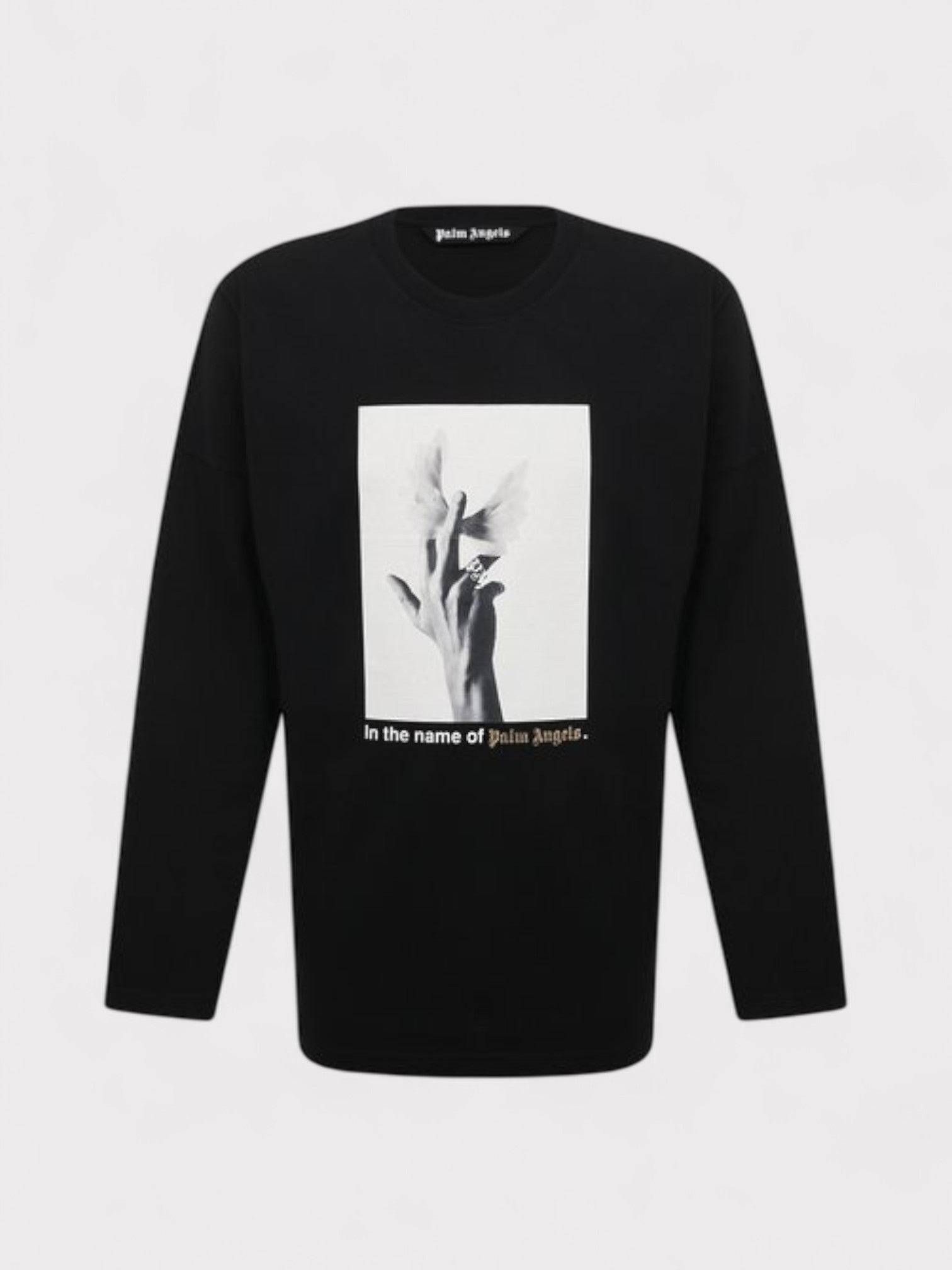 Palm Angels Wings Loose Tee Long Sleeve Black - Supplied FashionPalm Angels