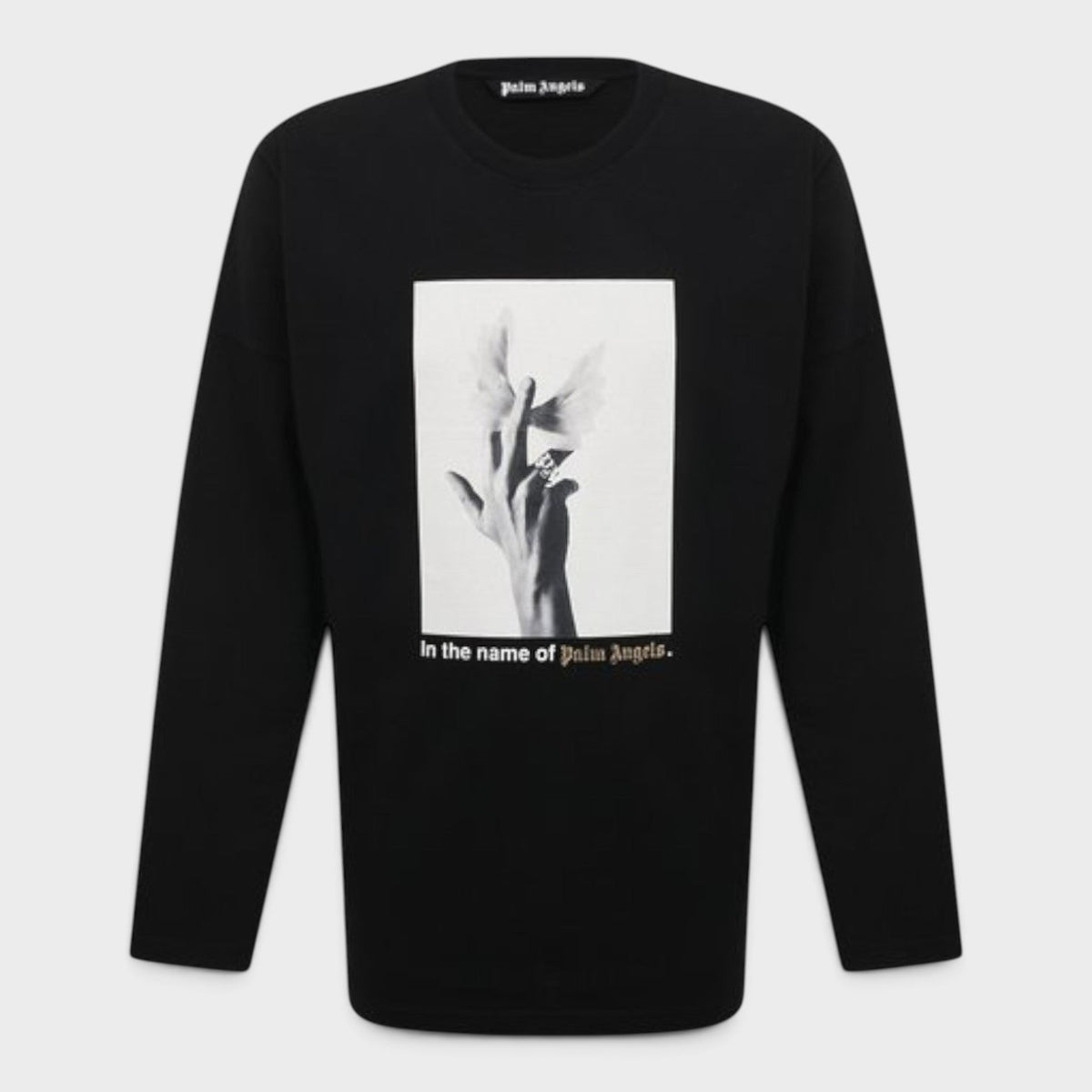 Wings Loose Tee Long Sleeve Black