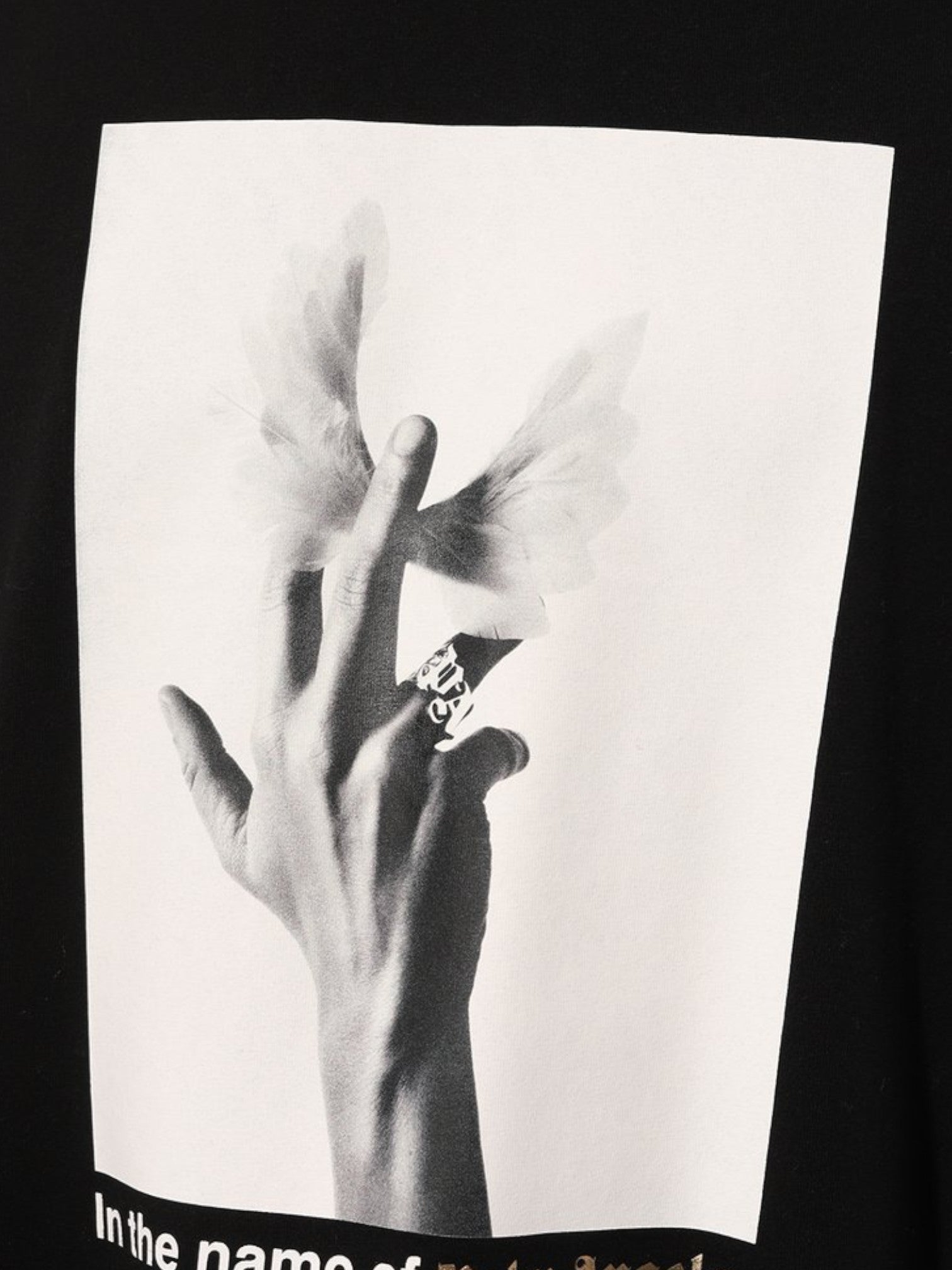 Palm Angels Wings Loose Tee Long Sleeve Black - Supplied FashionPalm Angels