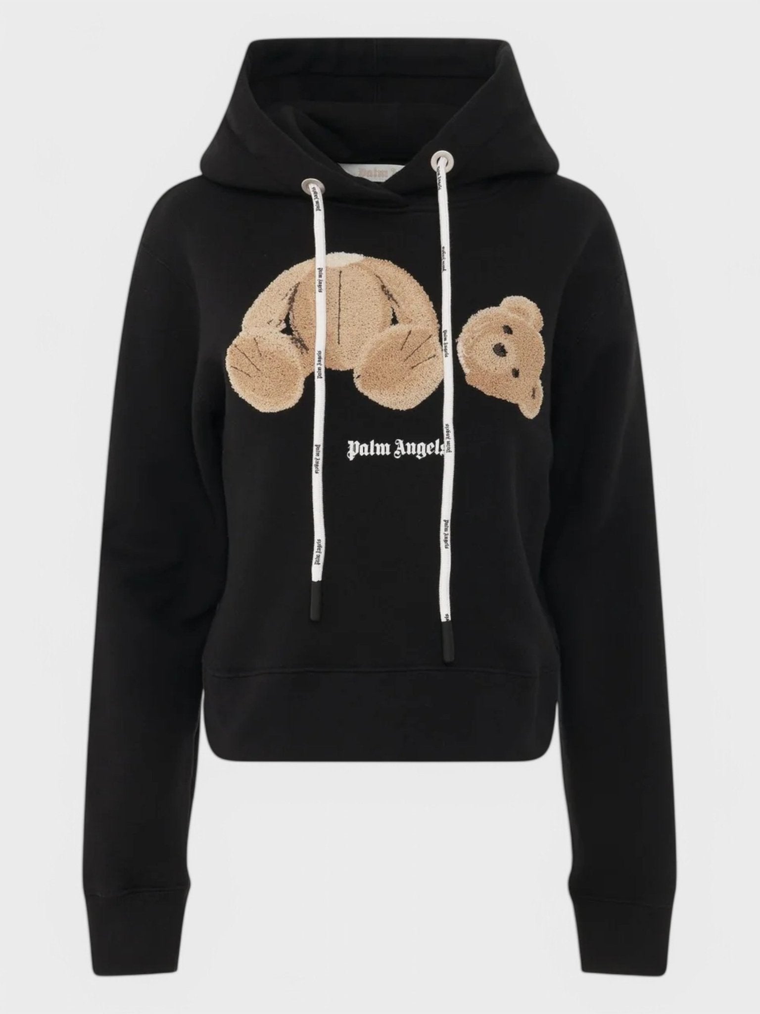 Palm Angels Women'S Teddy Bear Logo Hoodie Black/Brown - Supplied FashionPALM ANGELS