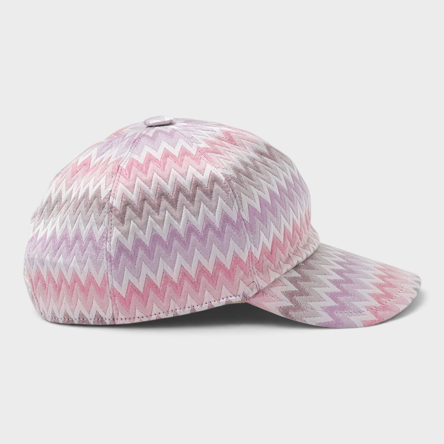Zig Zag Print Baseball Cap Pink