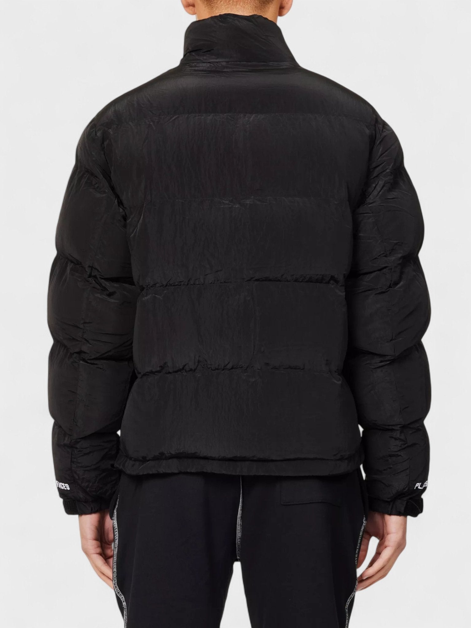 Places + Faces High Neck Woven Blend Down Puffer Black - Supplied FashionPlaces + Faces
