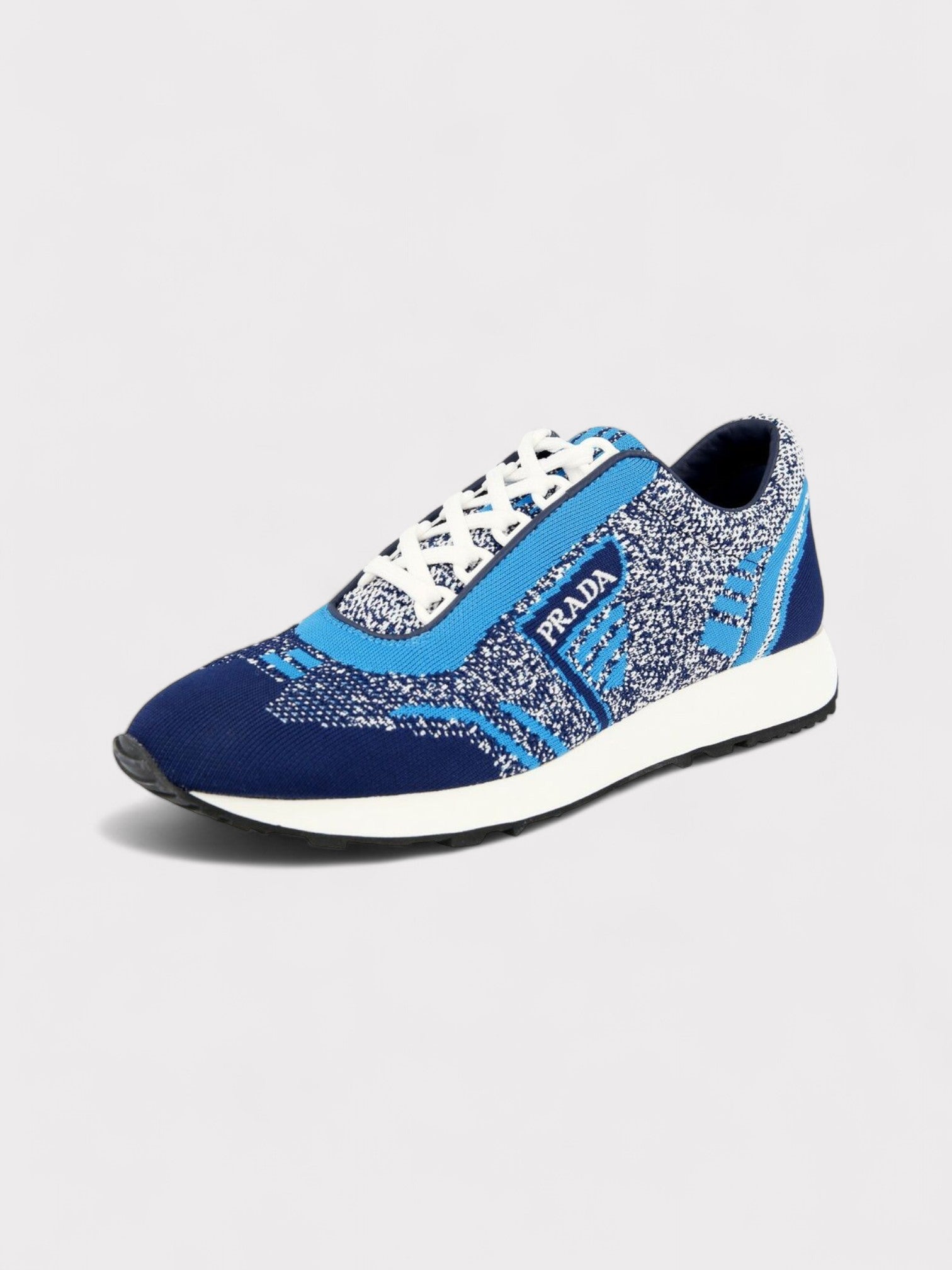 Prada Knit Milano 70 Trainers Blue - Supplied FashionPrada