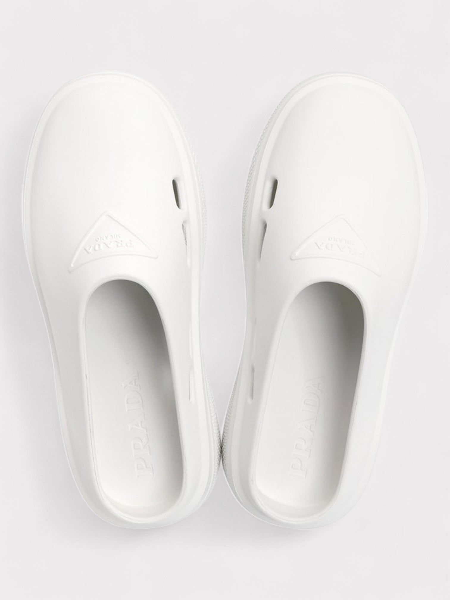 Prada Wmns Mellow Rubber Slippers 'White' - Supplied FashionPrada