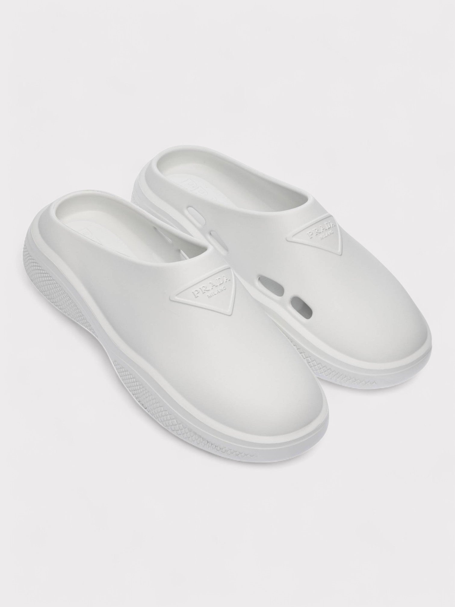 Prada Wmns Mellow Rubber Slippers 'White' - Supplied FashionPrada