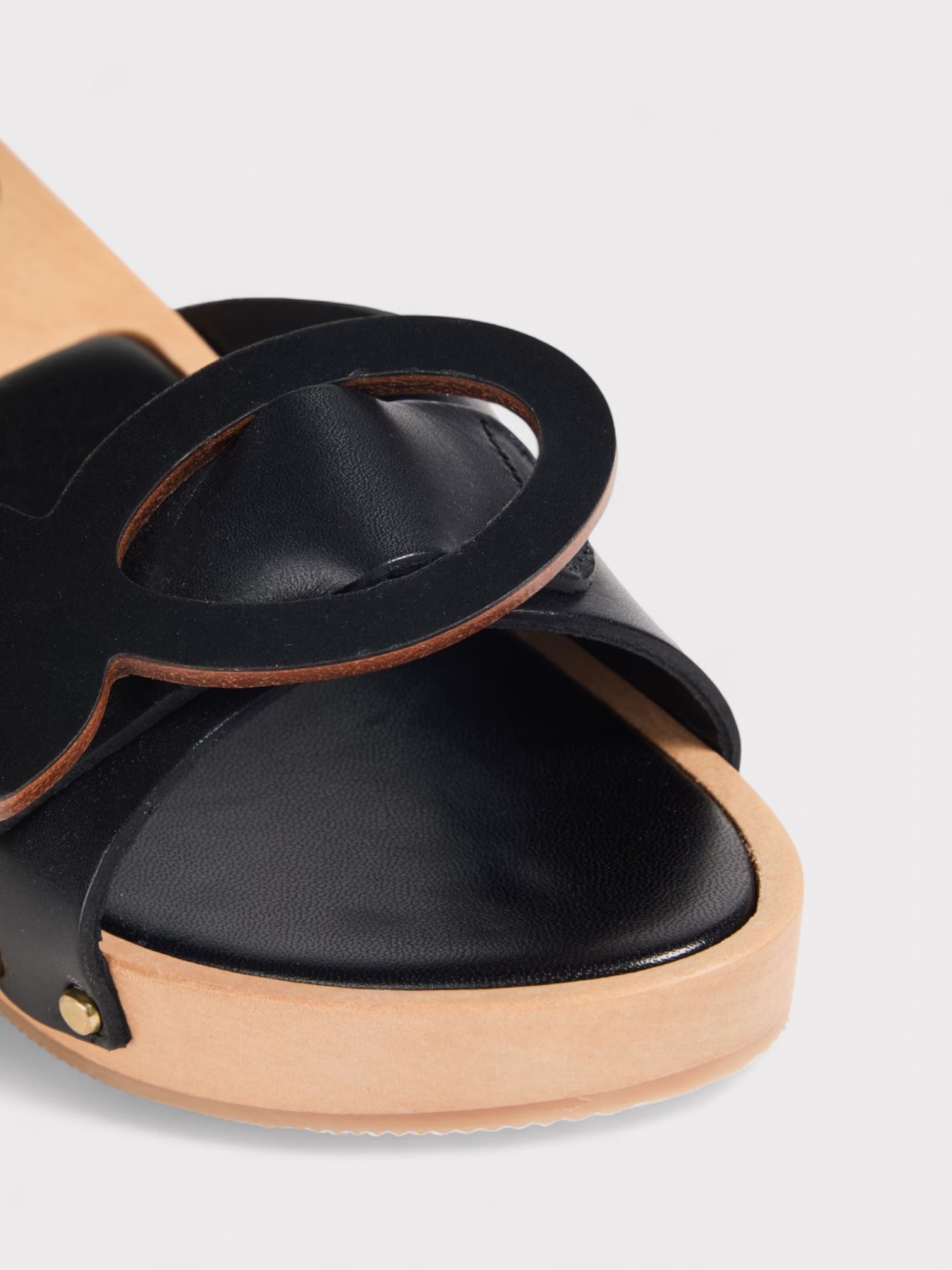 Pucci Appliquéd Leather Clog Sandals Black - Supplied FashionPucci