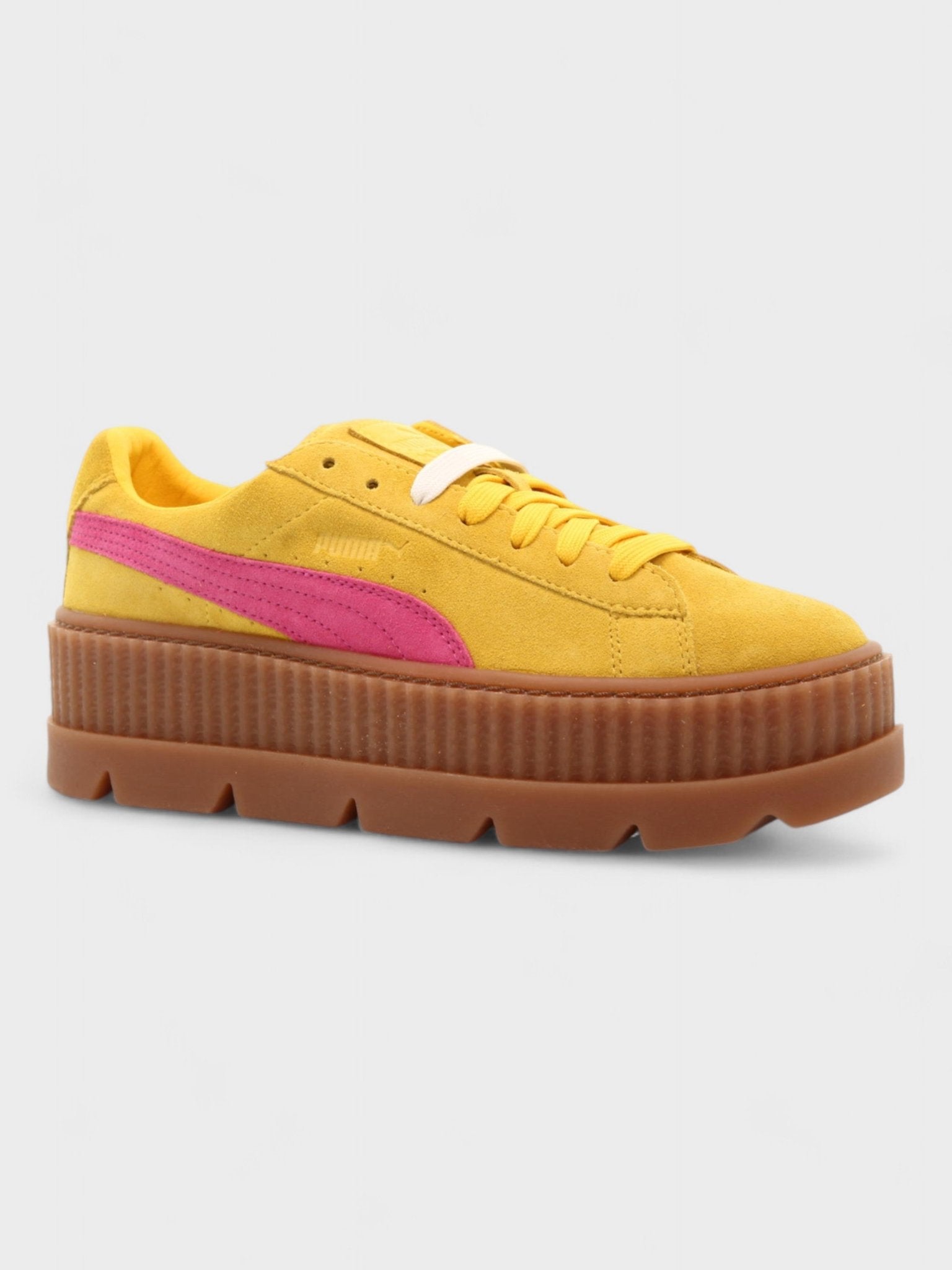 Puma Cleated Creeper Rihanna Fenty Suede Lemon (Women's) - Supplied FashionPUMA