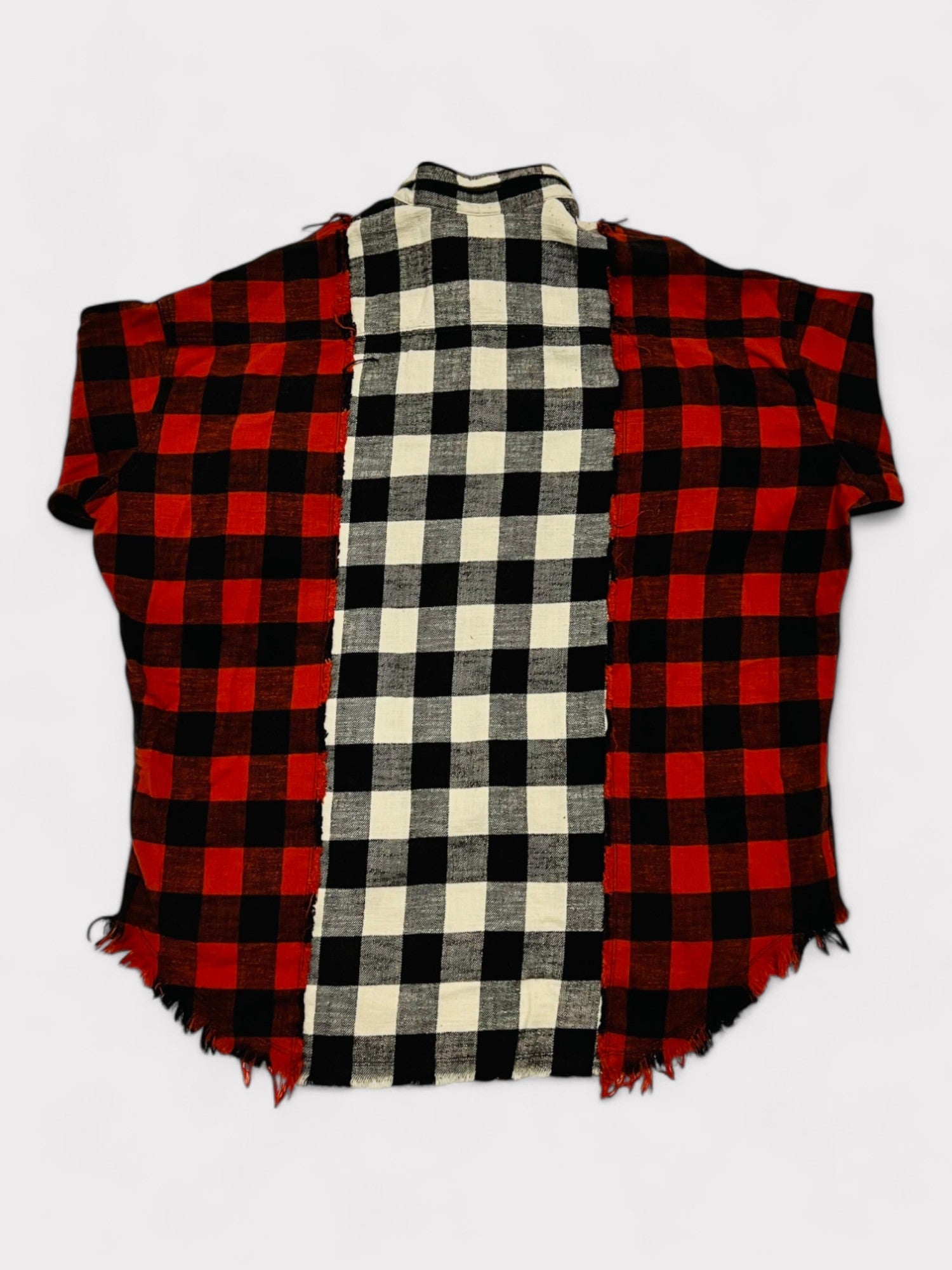 R13 Frayed Checked Shirt Red White - Supplied FashionR13