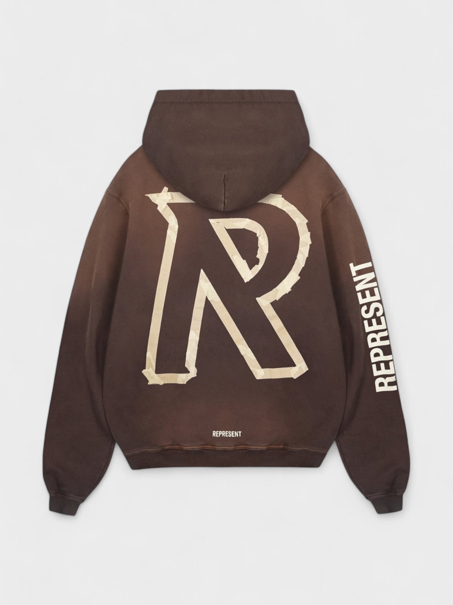 Represent Masking Tape Initial Hoodie Cedar Brown - Supplied FashionRepresent