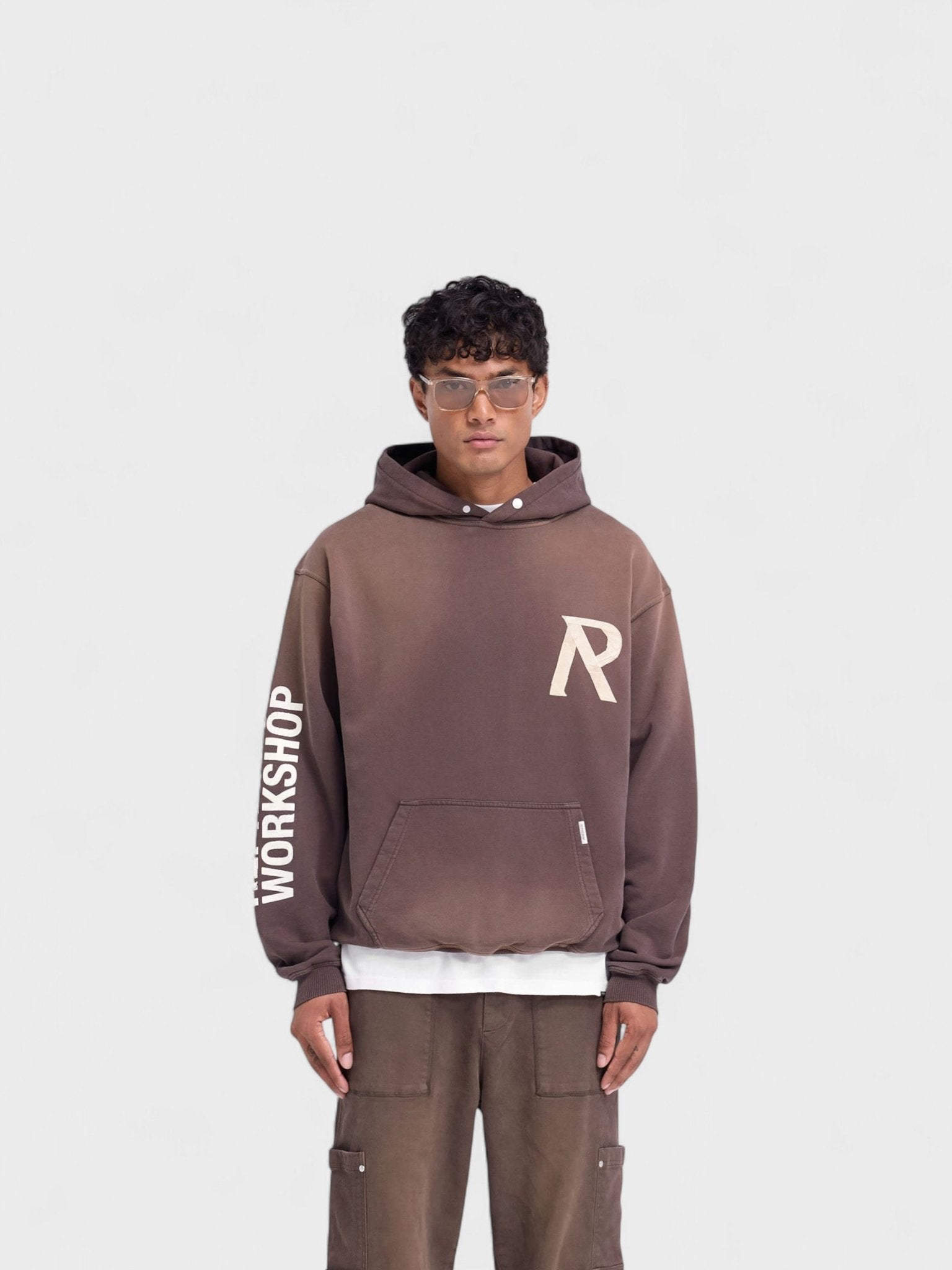 Represent Masking Tape Initial Hoodie Cedar Brown - Supplied FashionRepresent
