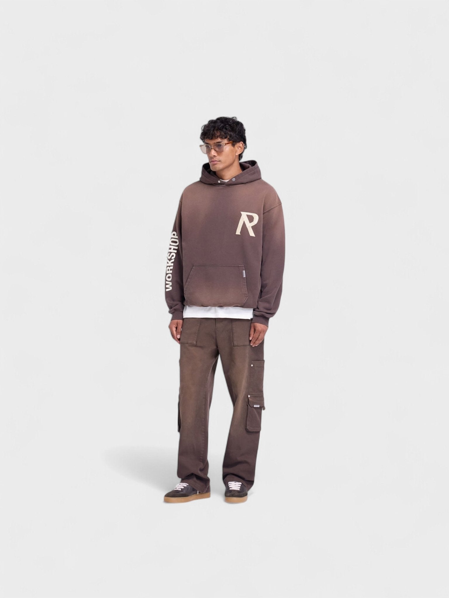 Represent Masking Tape Initial Hoodie Cedar Brown - Supplied FashionRepresent