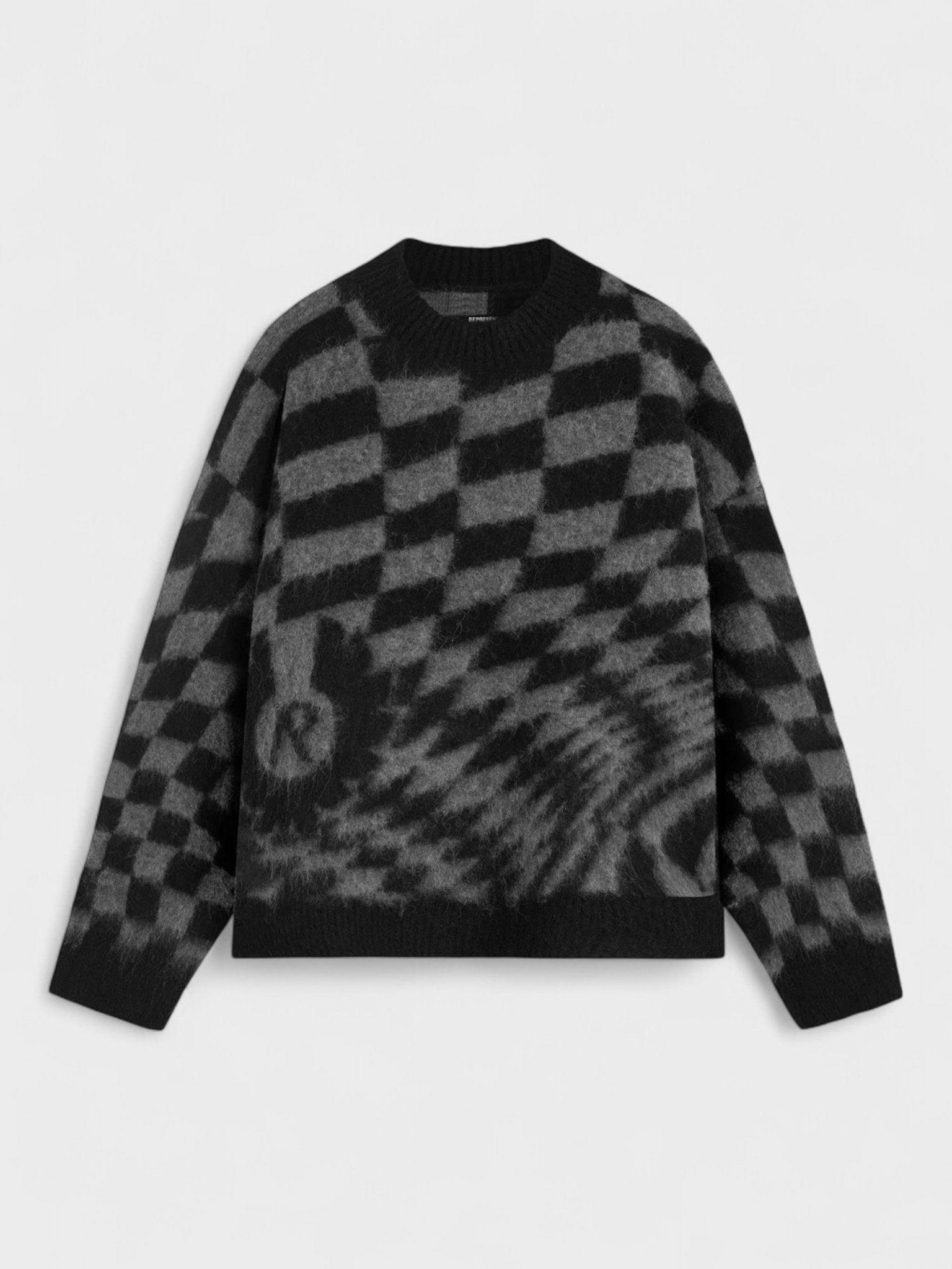 Represent X Belstaff Checkerboard Knit Sweater Shadow - Supplied FashionRepresent