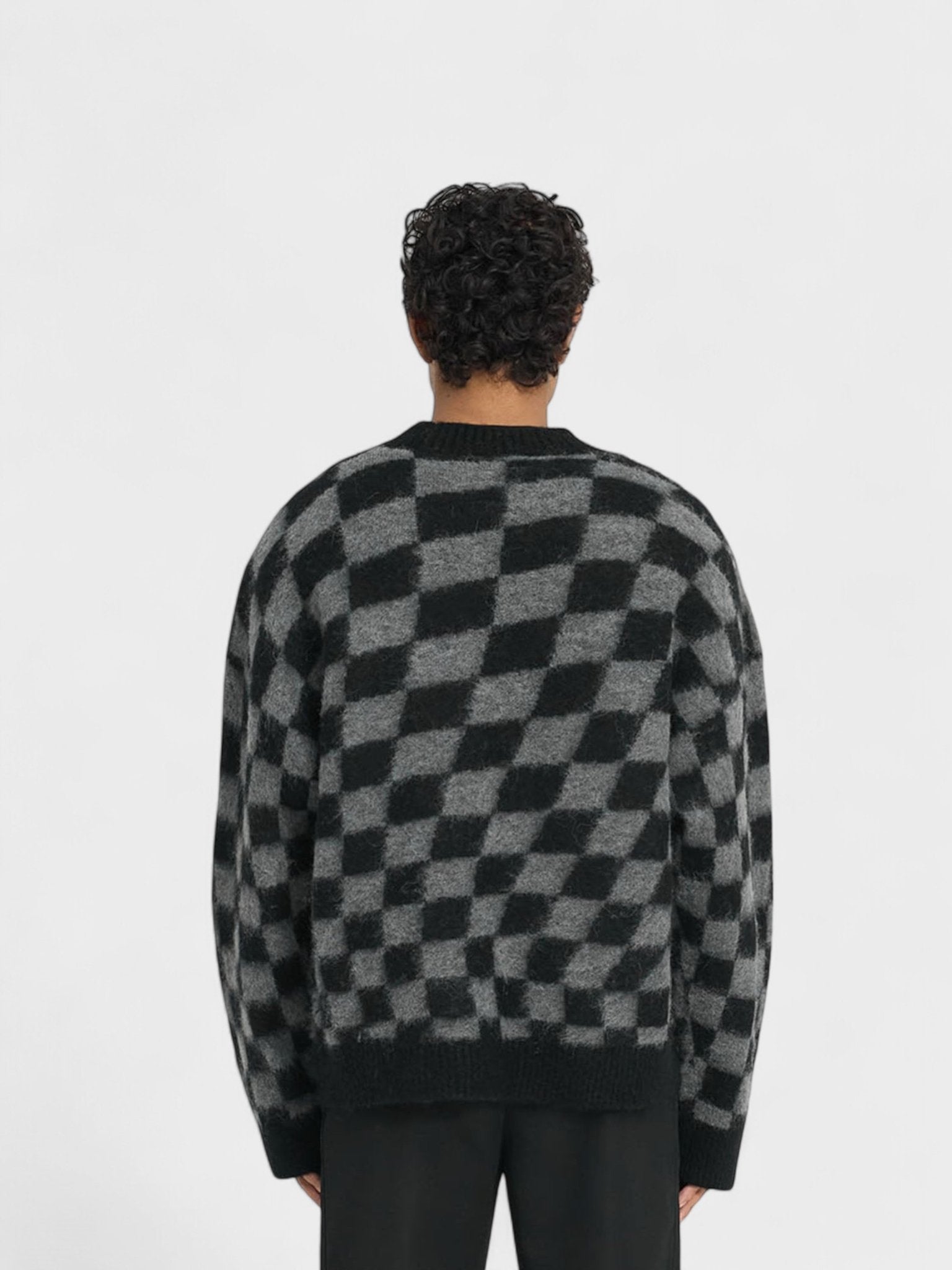 Represent X Belstaff Checkerboard Knit Sweater Shadow - Supplied FashionRepresent
