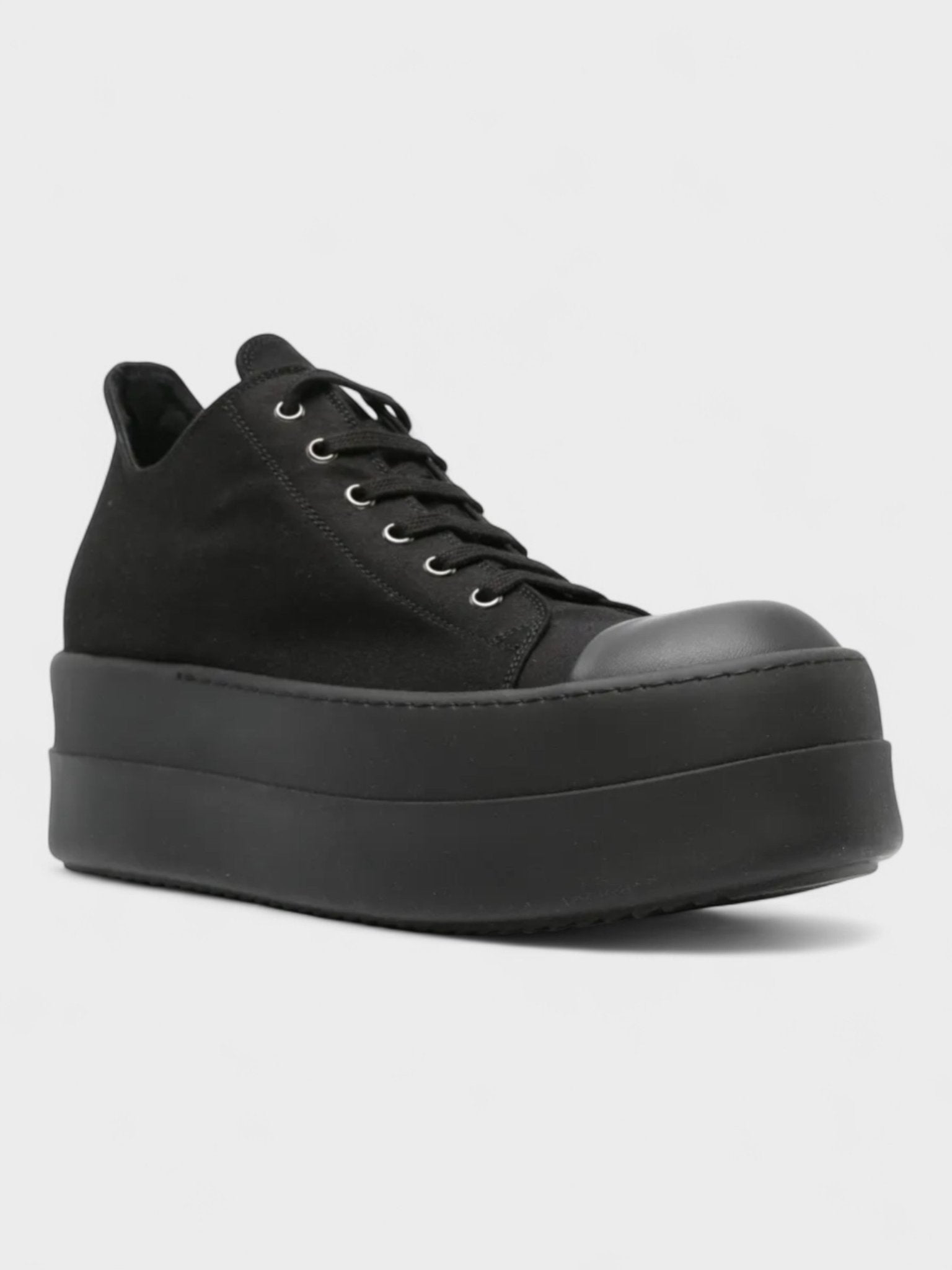 Rick Owens Double Bumper Low Sneakers Black - Supplied FashionRick Owens