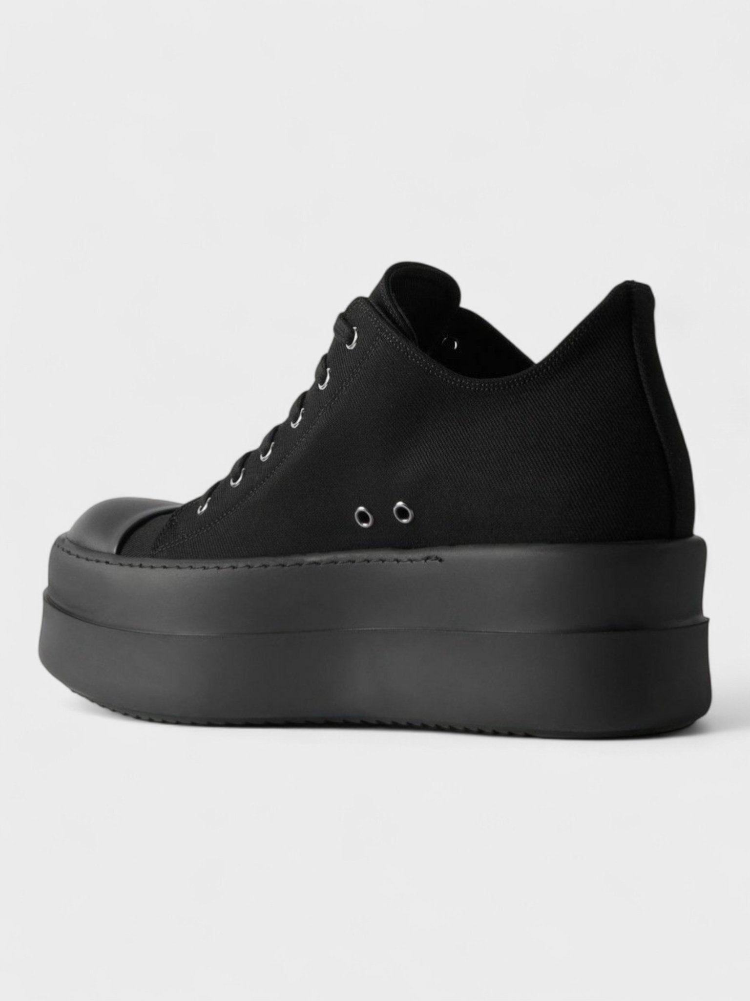 Rick Owens Double Bumper Low Sneakers Black - Supplied FashionRick Owens