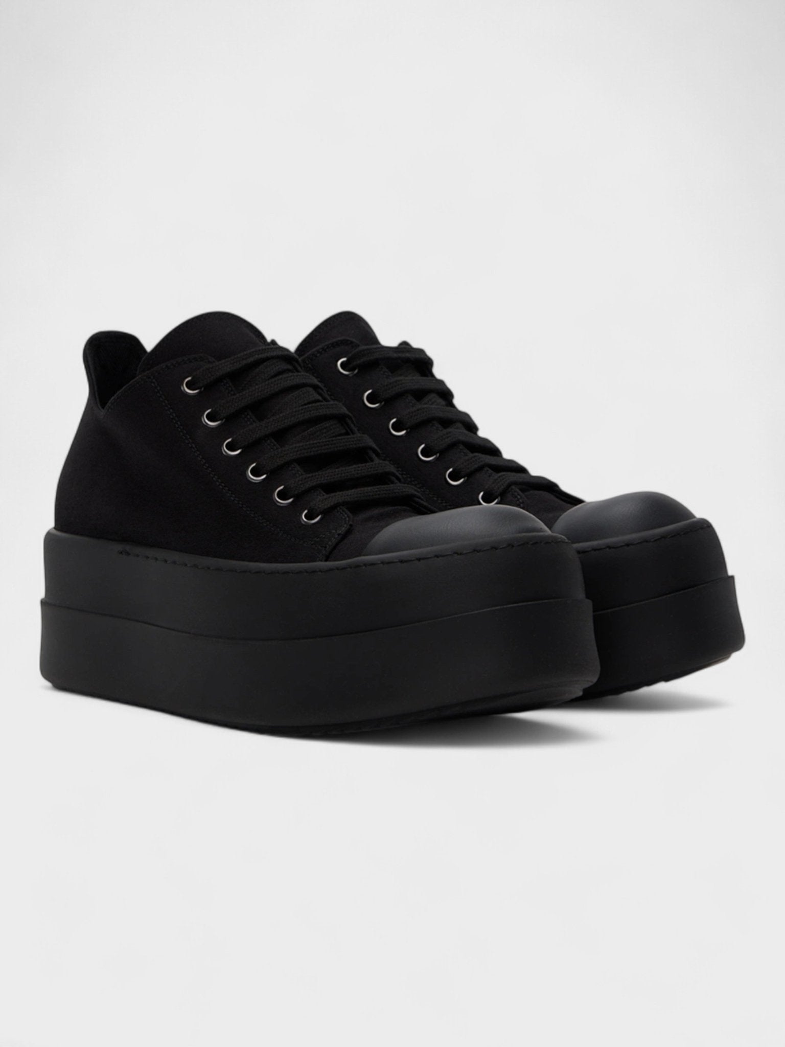 Rick Owens Double Bumper Low Sneakers Black - Supplied FashionRick Owens