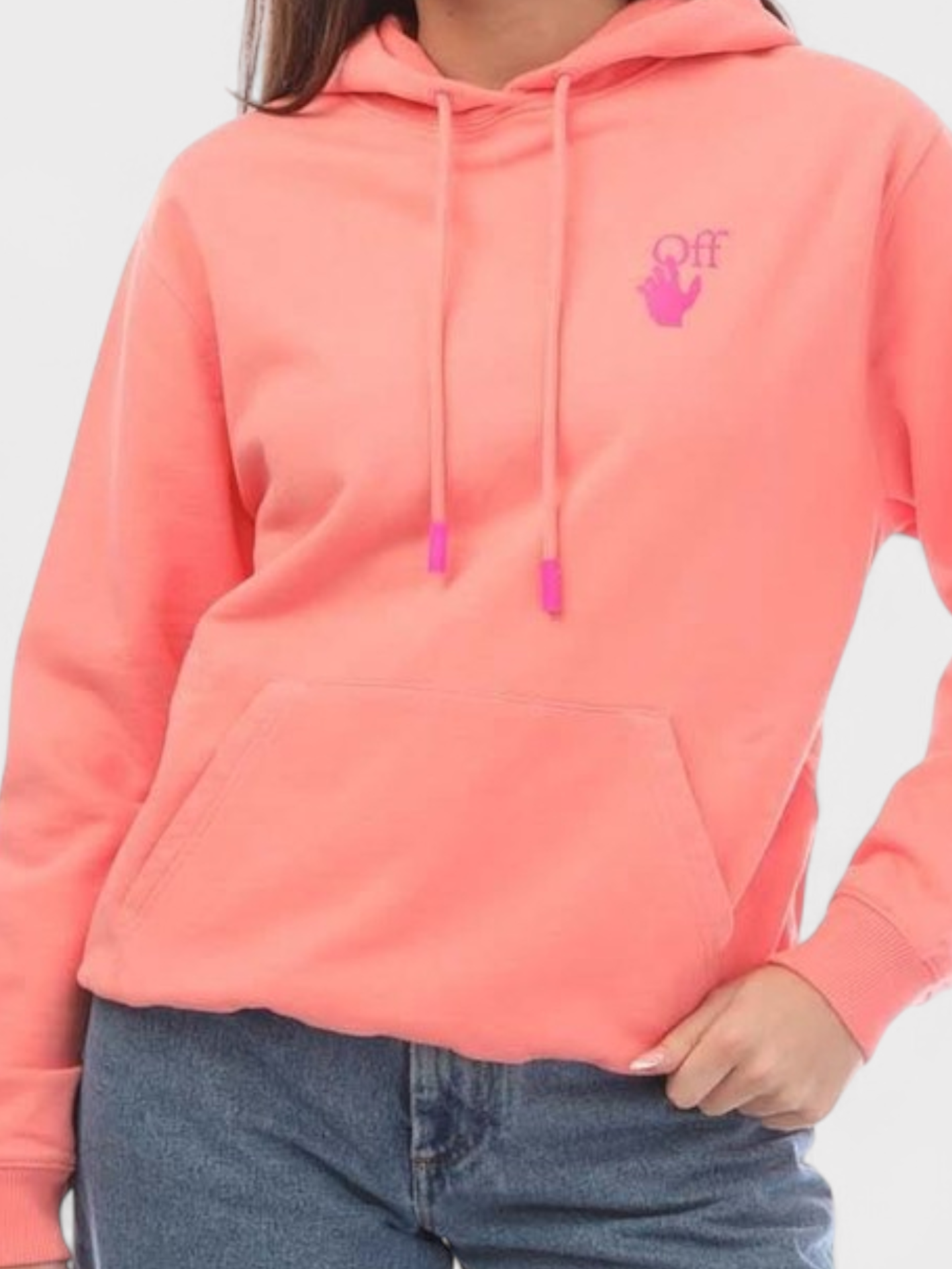 Off-White Hands Pocket Hoodie Pink