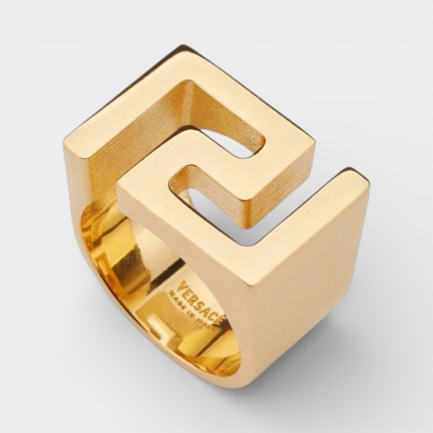 Statement Band Ring Metal Gold Tone