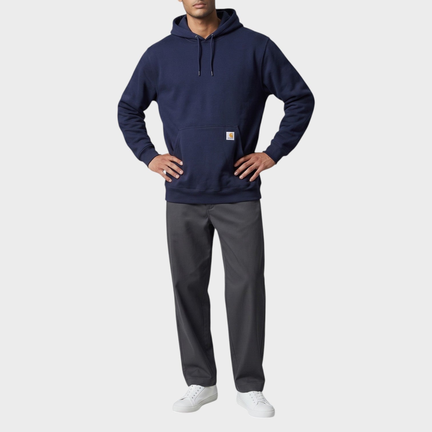 Loose Fit Midweight Hoodie Navy